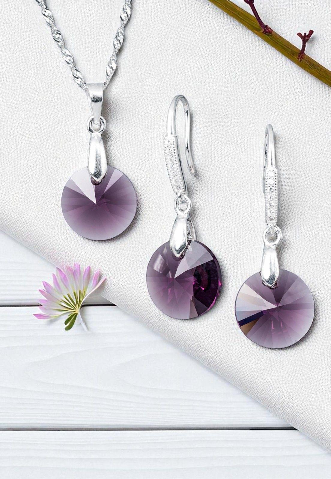 Conjunto Madrid Cristales Genuinos Amethyst-3