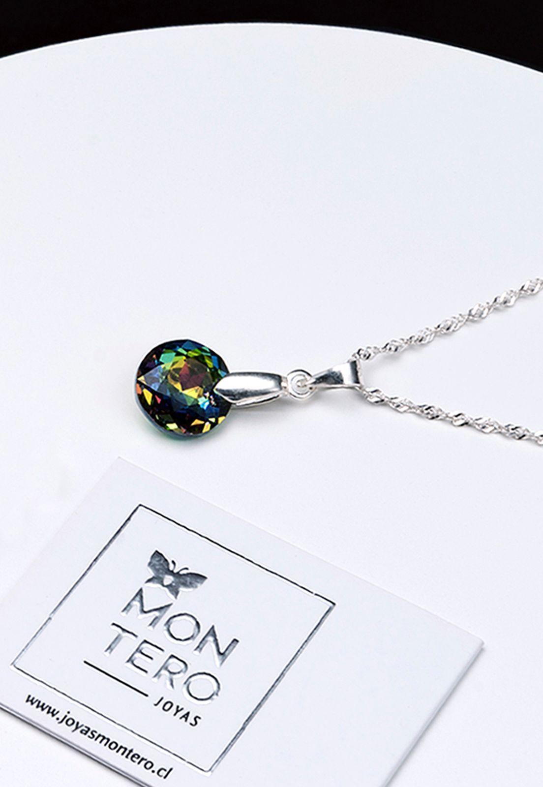 Collar Gracia Cristales Genuinos Vitral Medium -2