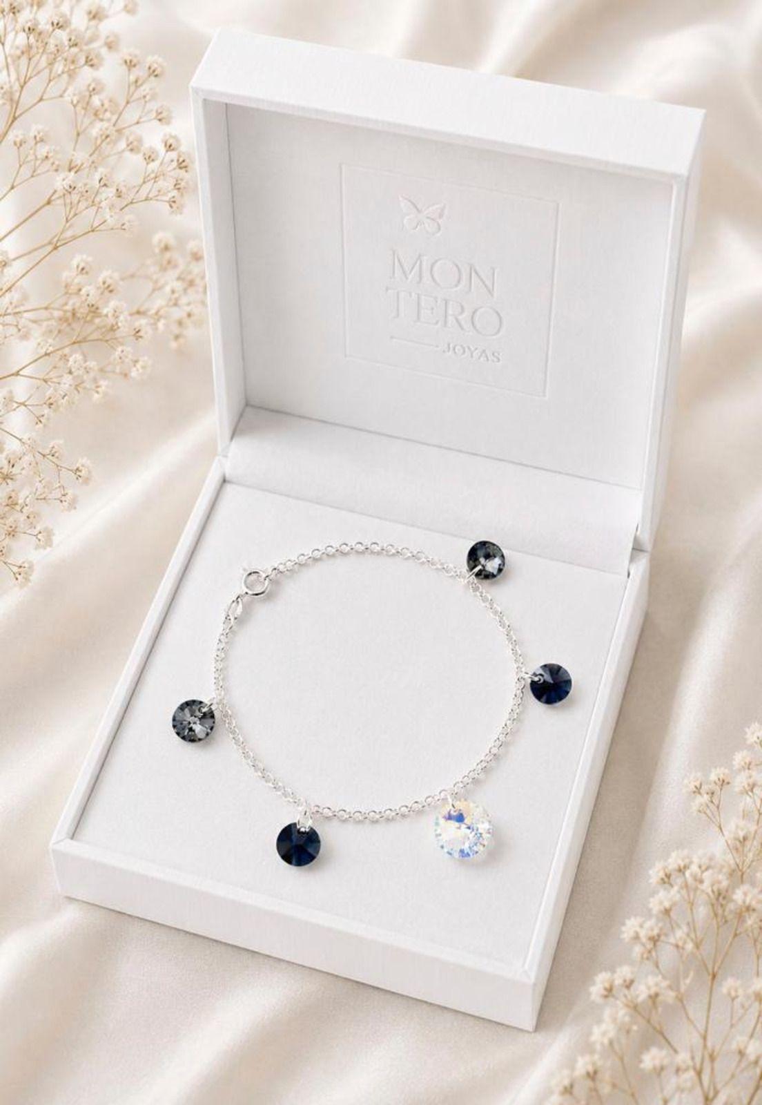 Pulsera Nepal Plata 925 Cristal Swarovski® Silver Night-2