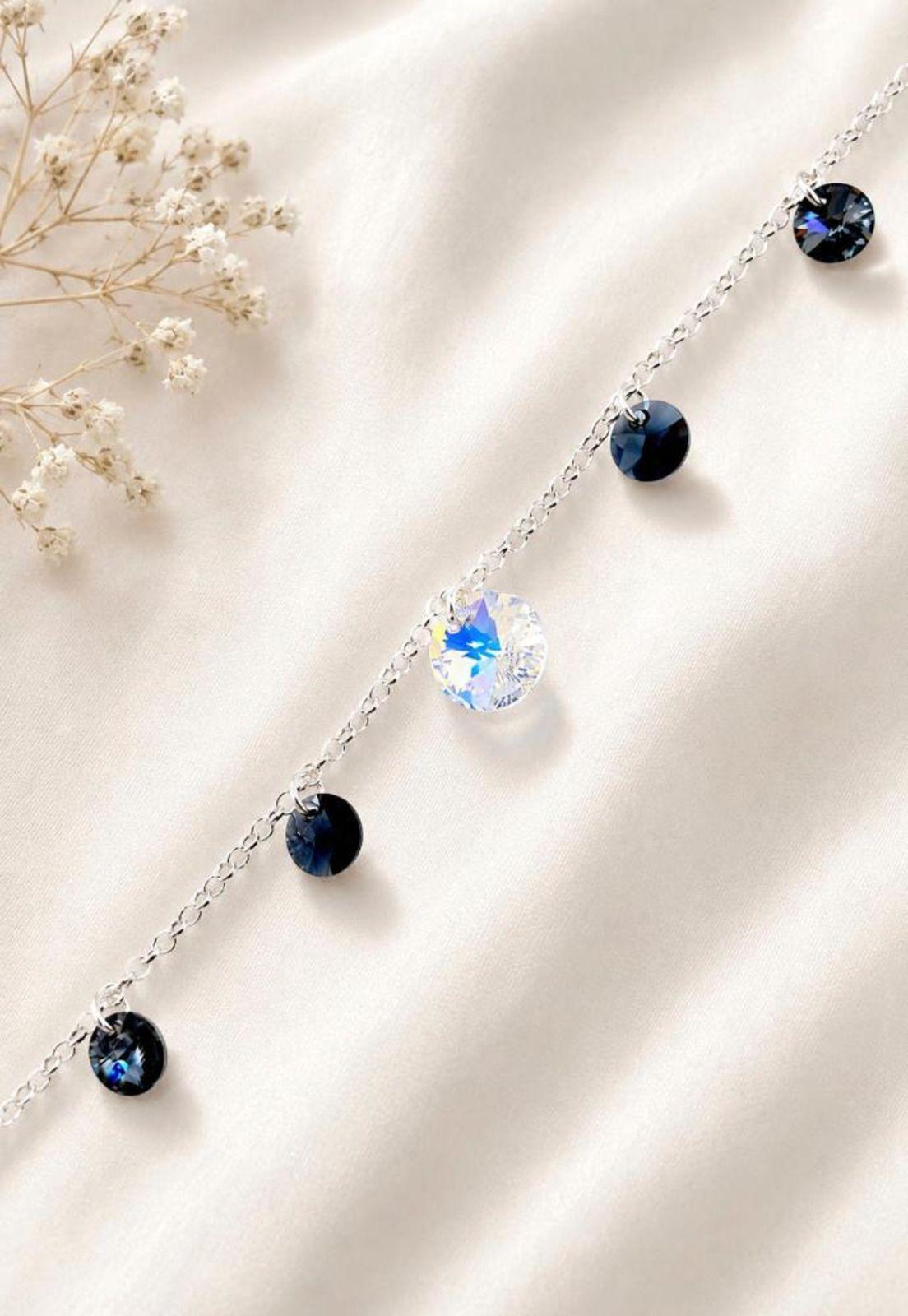 Pulsera Nepal Plata 925 Cristal Swarovski® Silver Night-3