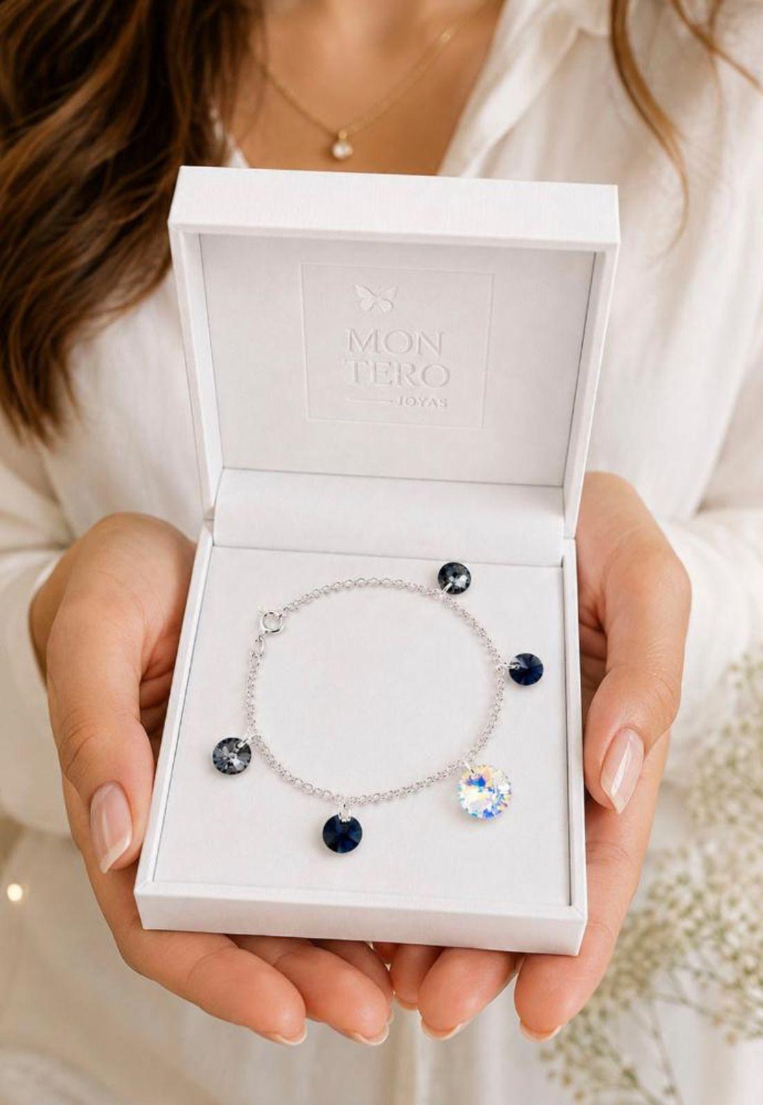 Pulsera Nepal Plata 925 Cristal Swarovski® Silver Night-5