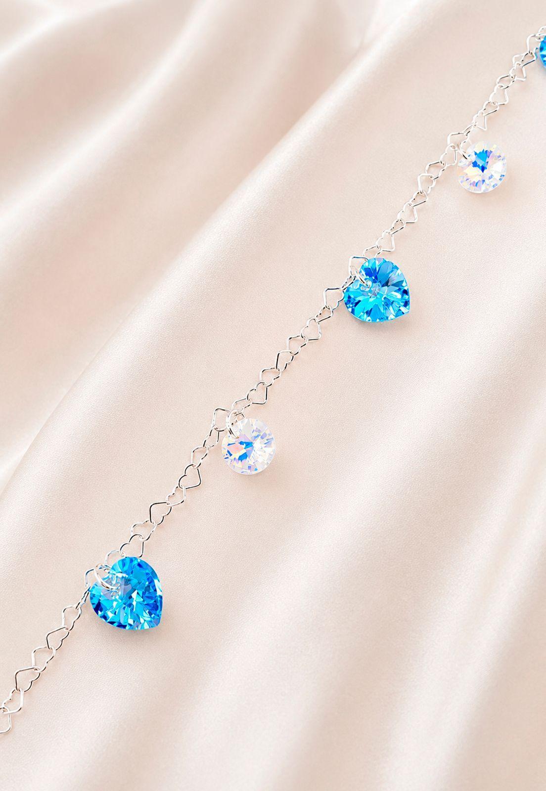 Pulsera Romance Plata 925 Cristal Swarovski® Aquamarine-3