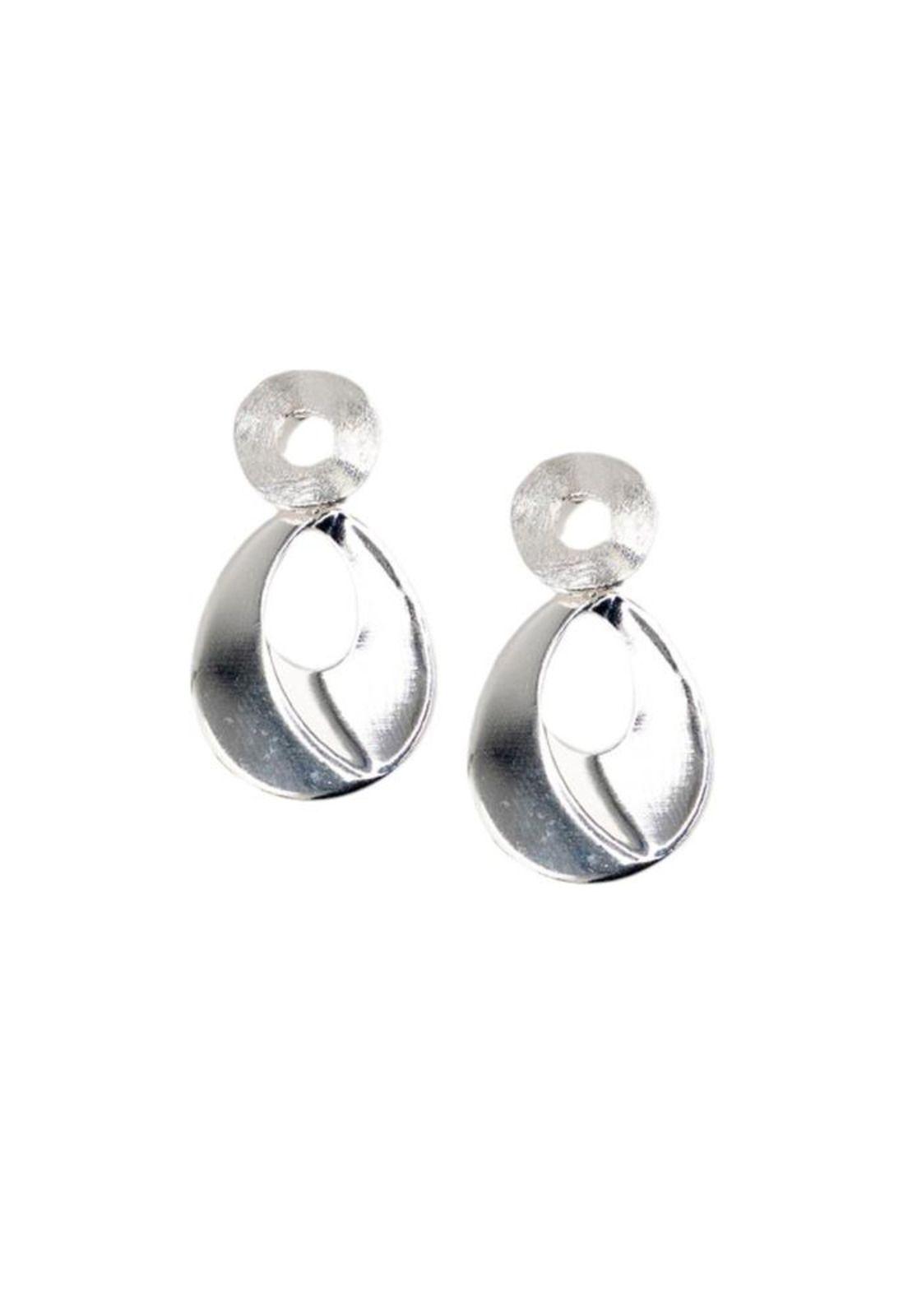 Aros Berna Baño Oro Blanco 24K-0