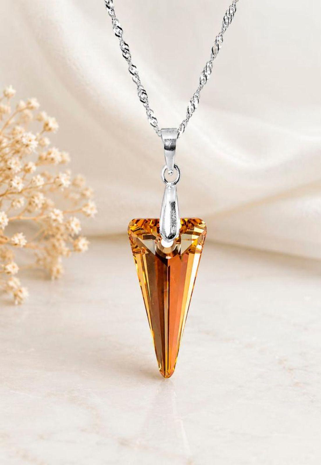 Collar Sevilla Plata 925 Cristal Swarovski® Golden Shadow-5