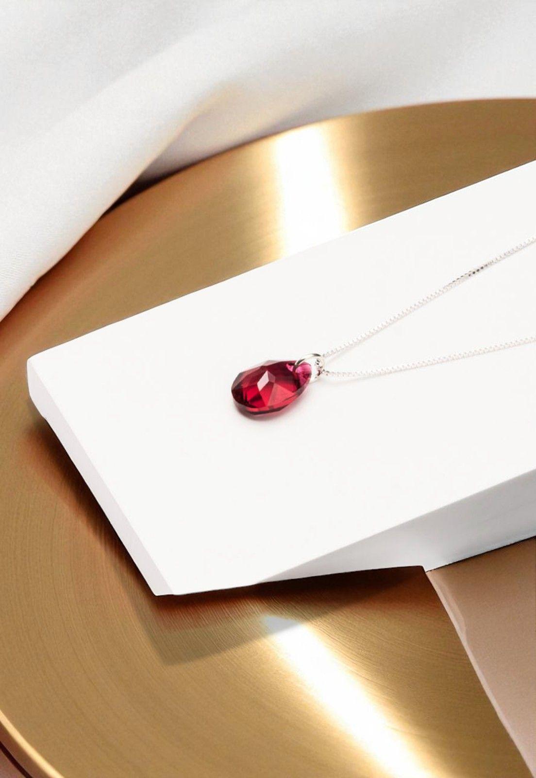 Collar Gota de Luz Cristales Genuinos Scarlet -2