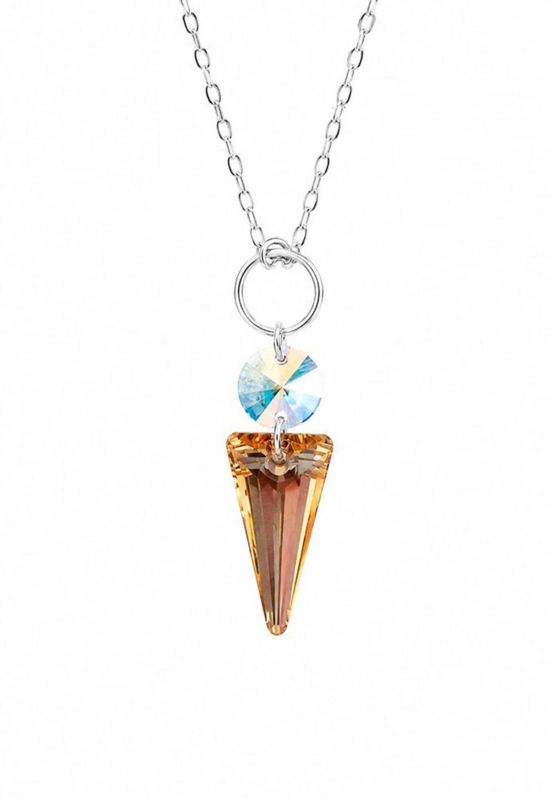 Collar Mystic Plata 925 Cristal Swarovski® Golden Shadow-0
