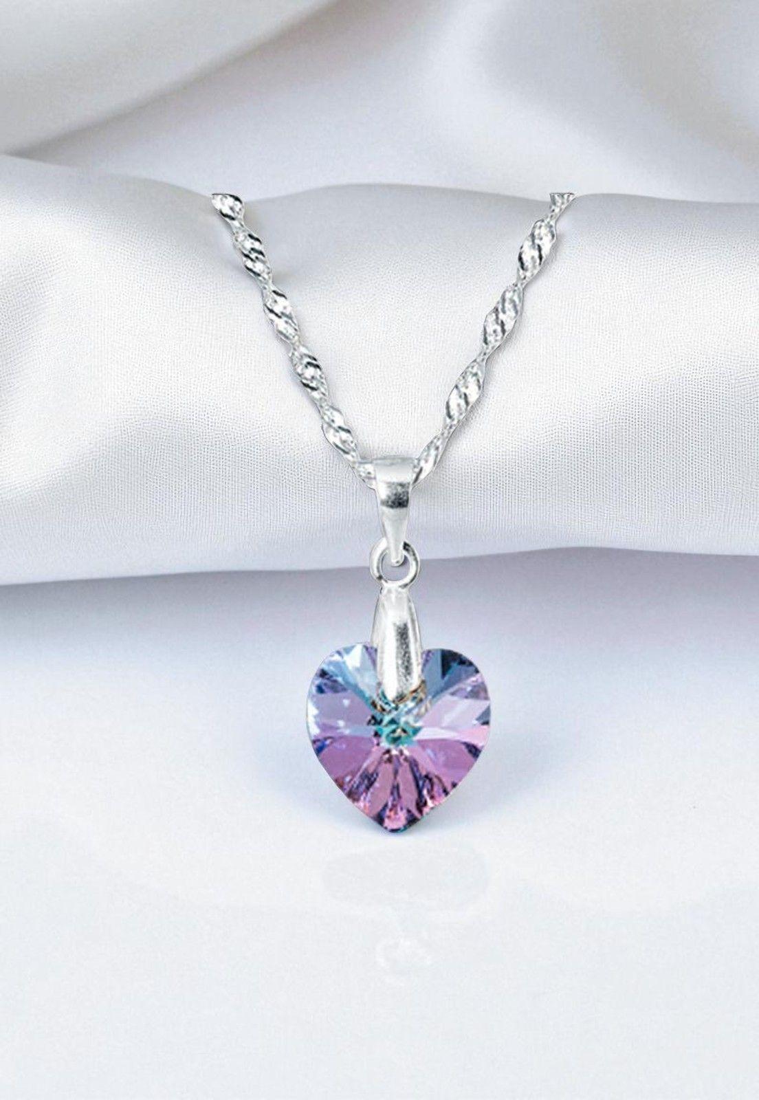 Collar Romance Plata Italiana 925 Cristal Swarovski® Vitral Light-1