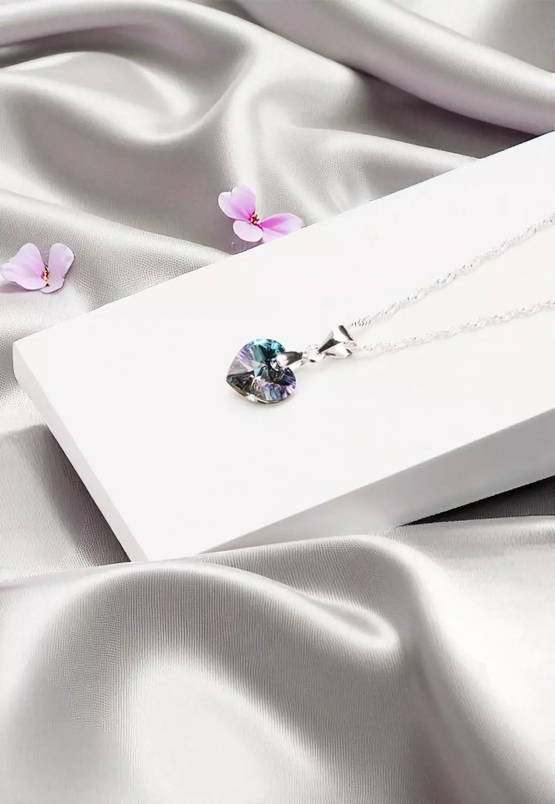 Collar Romance Plata Italiana 925 Cristal Swarovski® Vitral Light-2