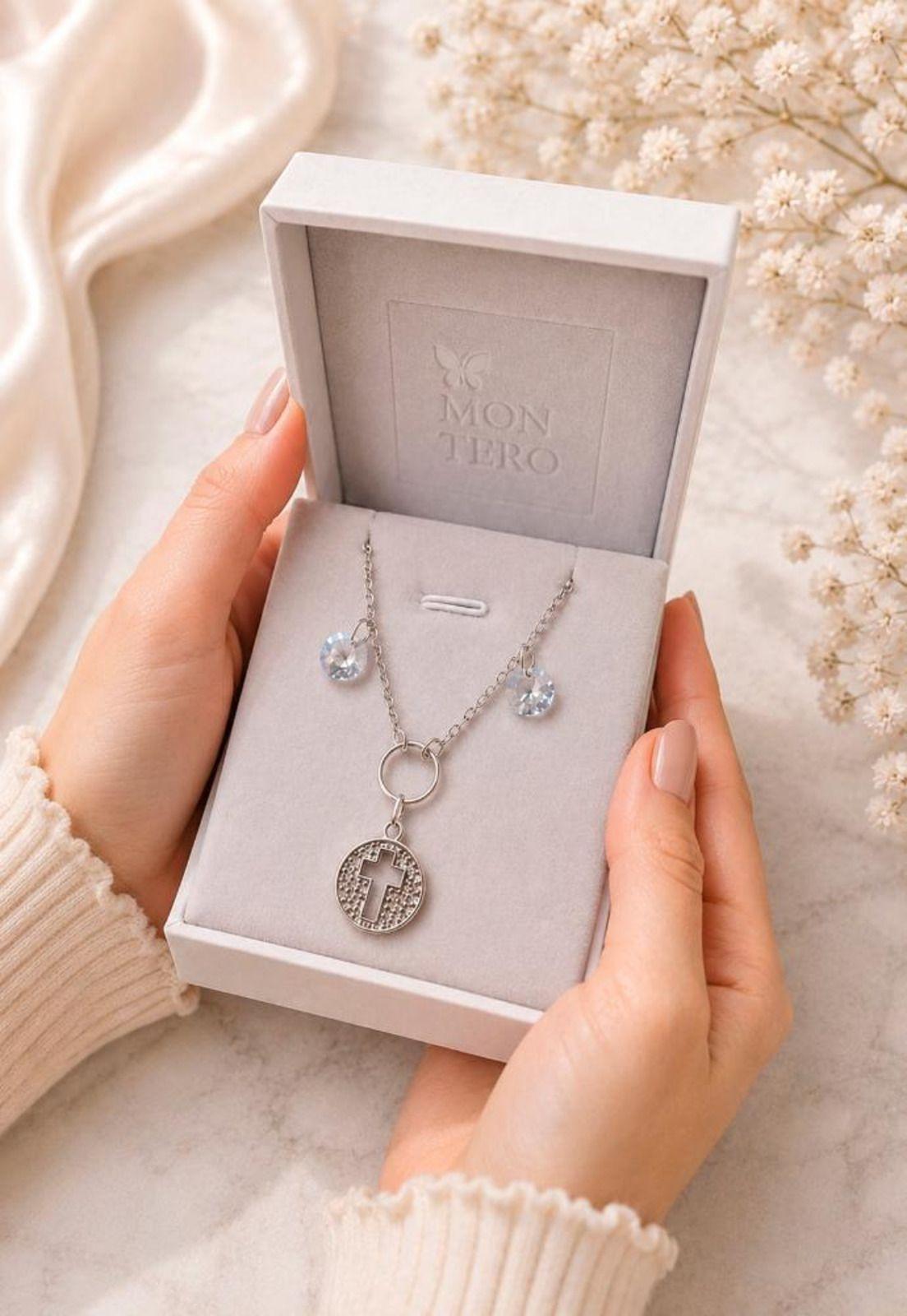 Pulsera Fe Plata 925 Cristal Swarovski® Blue Shade-6