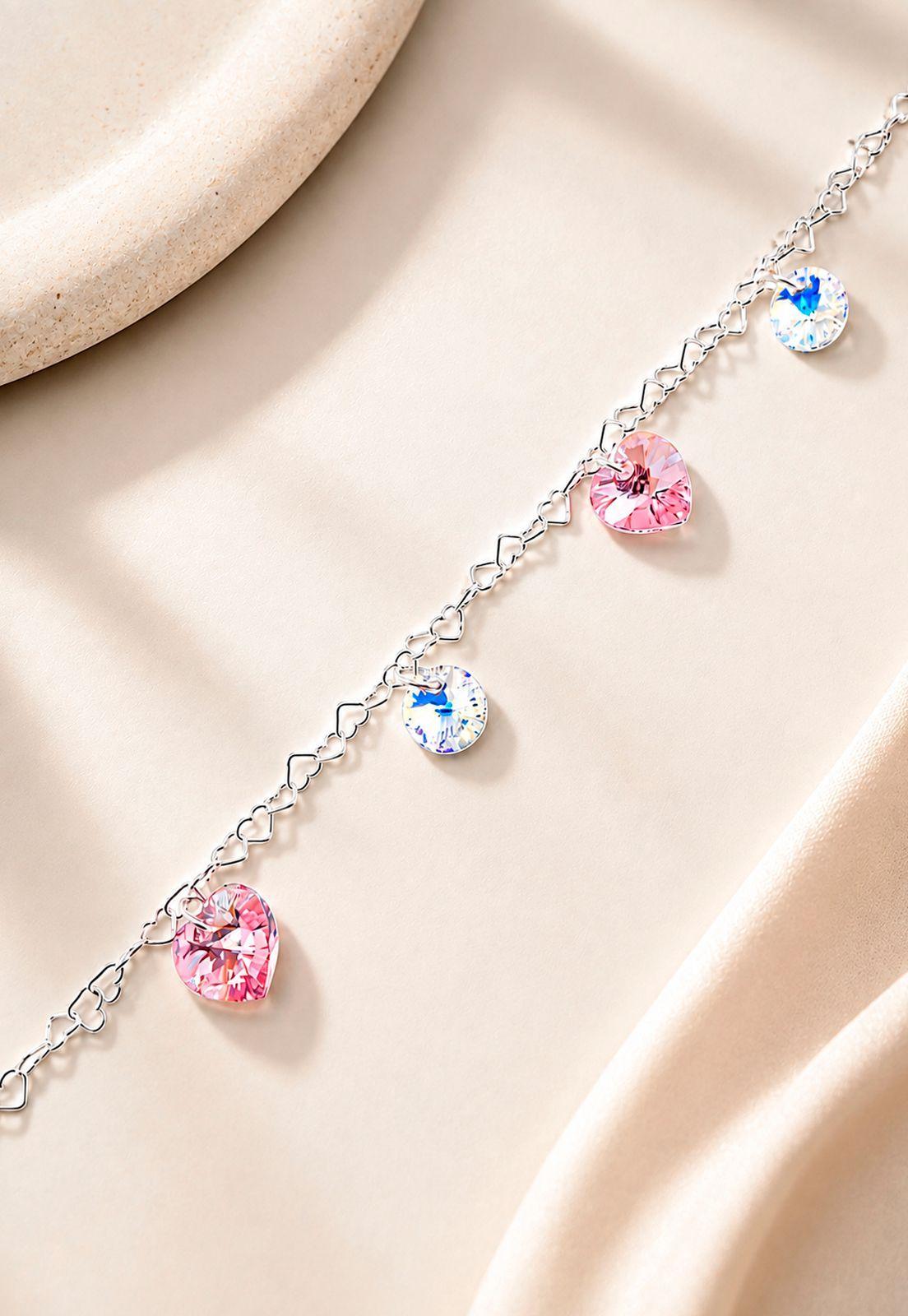Pulsera Romance Plata 925 Cristal Swarovski® Rose-3