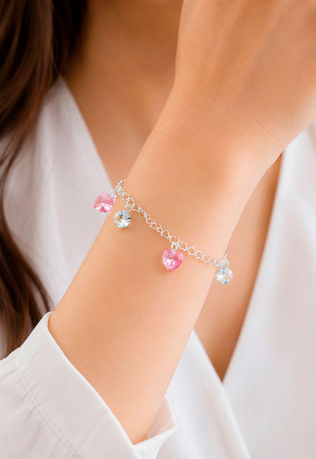Pulsera Romance Plata 925 Cristal Swarovski® Rose-4