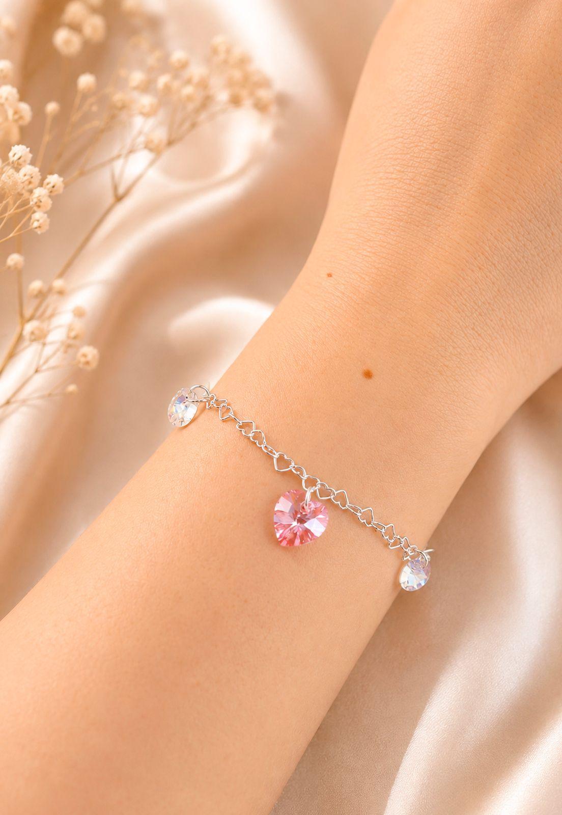 Pulsera Romance Plata 925 Cristal Swarovski® Rose-6