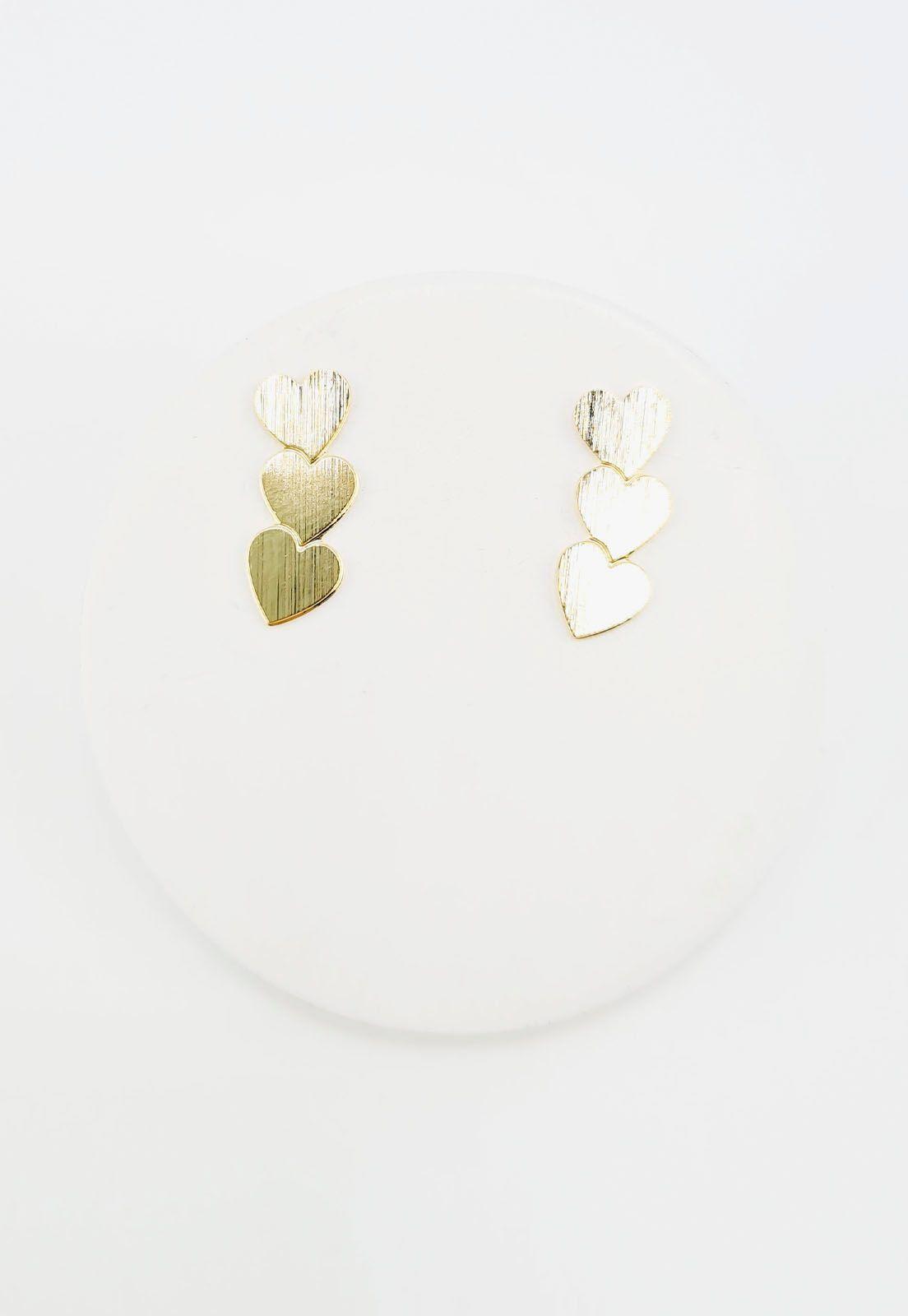 Pack Aros de Plata Con Baño de Oro 24k Love-4