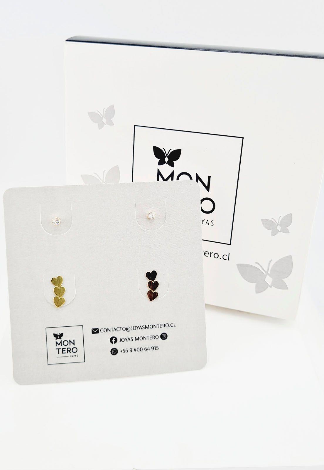 Pack Aros de Plata Con Baño de Oro 24k Love-6