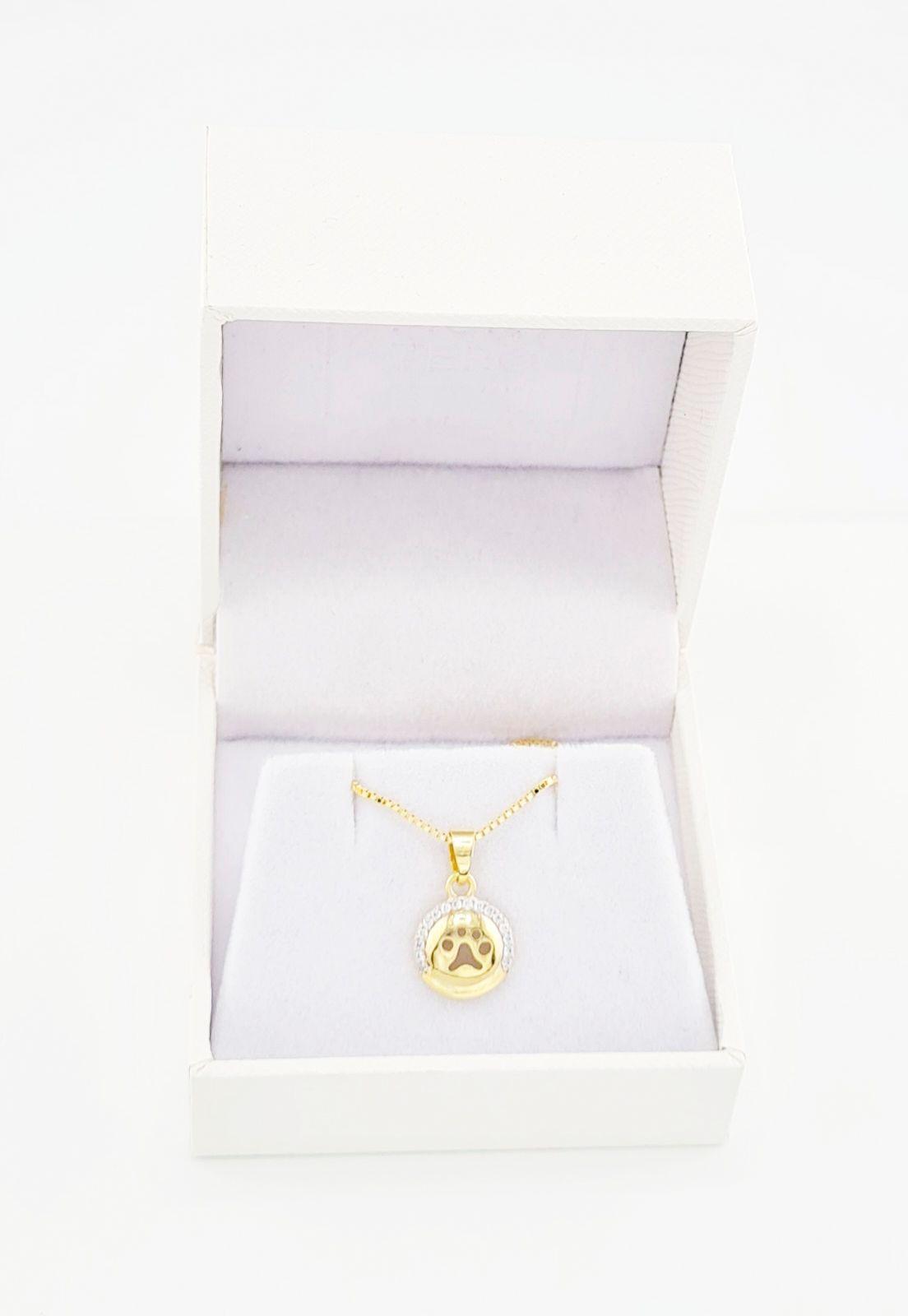 Collar Patita Microcircon Baño de Oro 24k-2