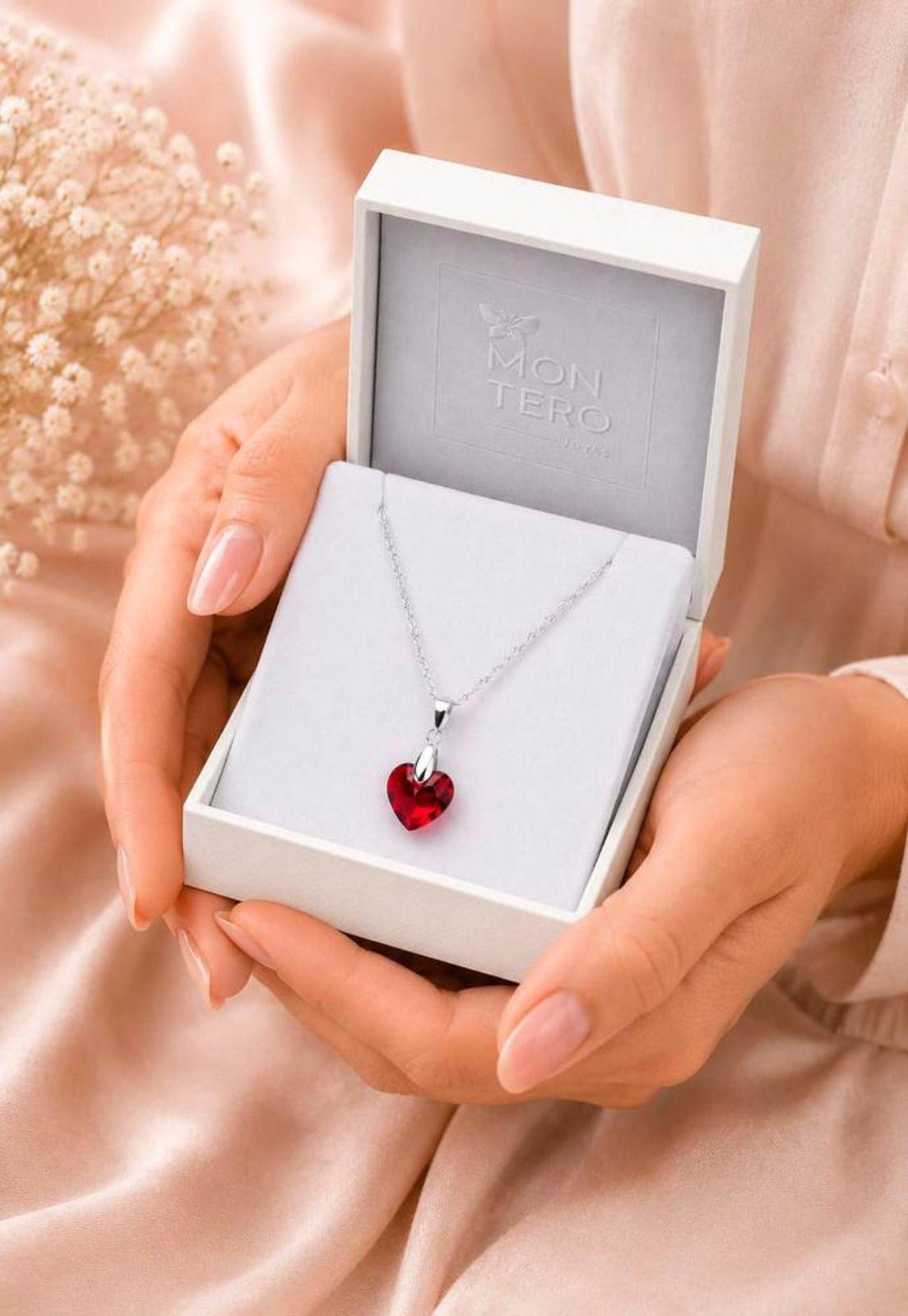 Collar Amor Plata 925 Cristal Swarovski® Siam-6