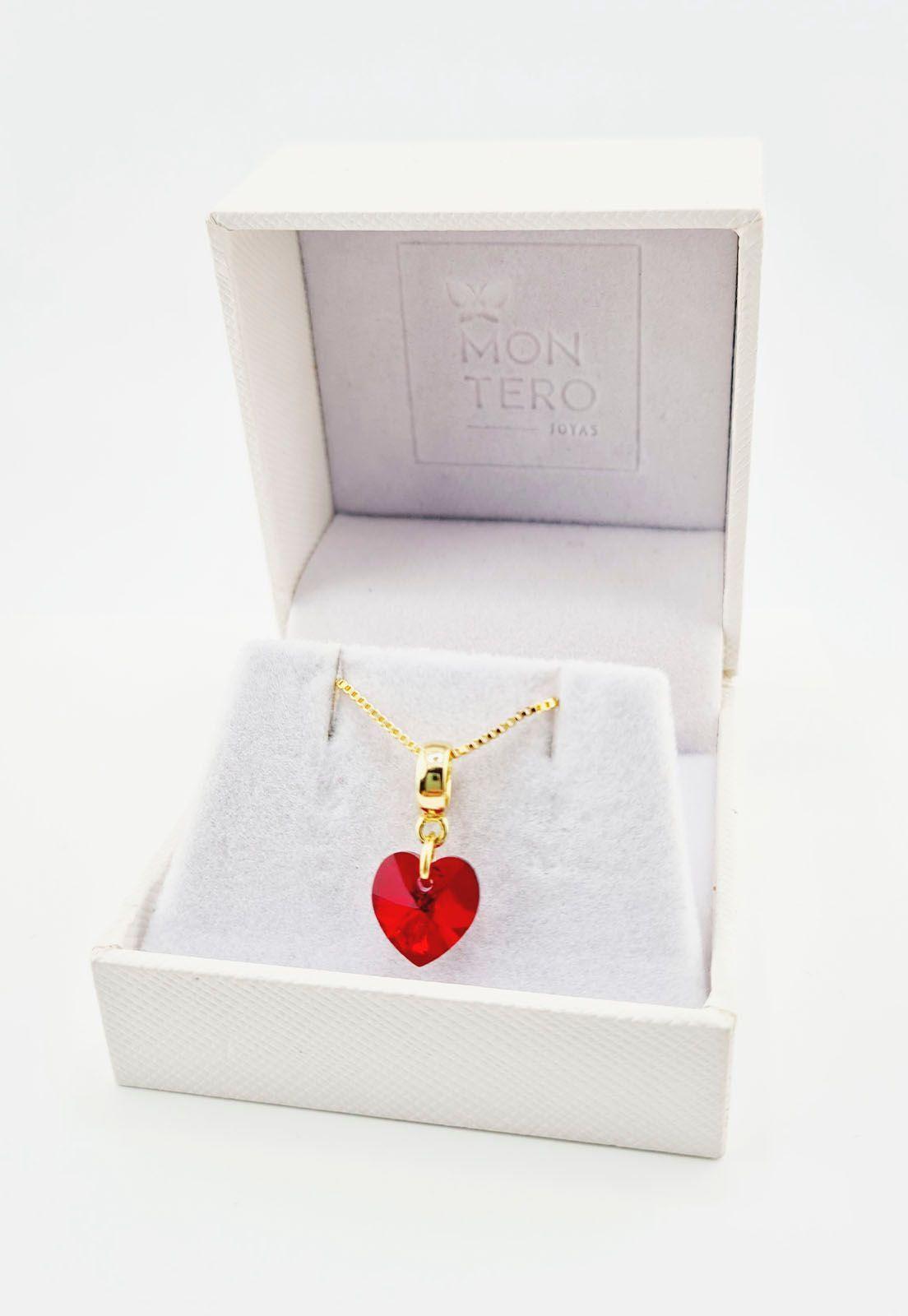 Collar Romance Gold Cristales Genuinos Siam Shimmer-2