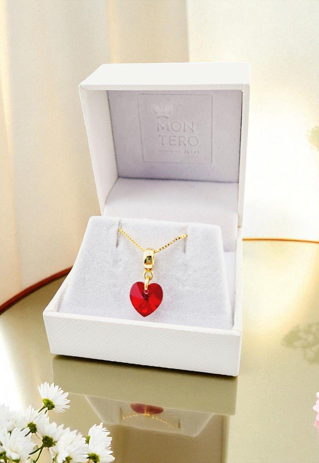 Collar Romance Gold 24K Cristal Genuino Siam Shimmer-3