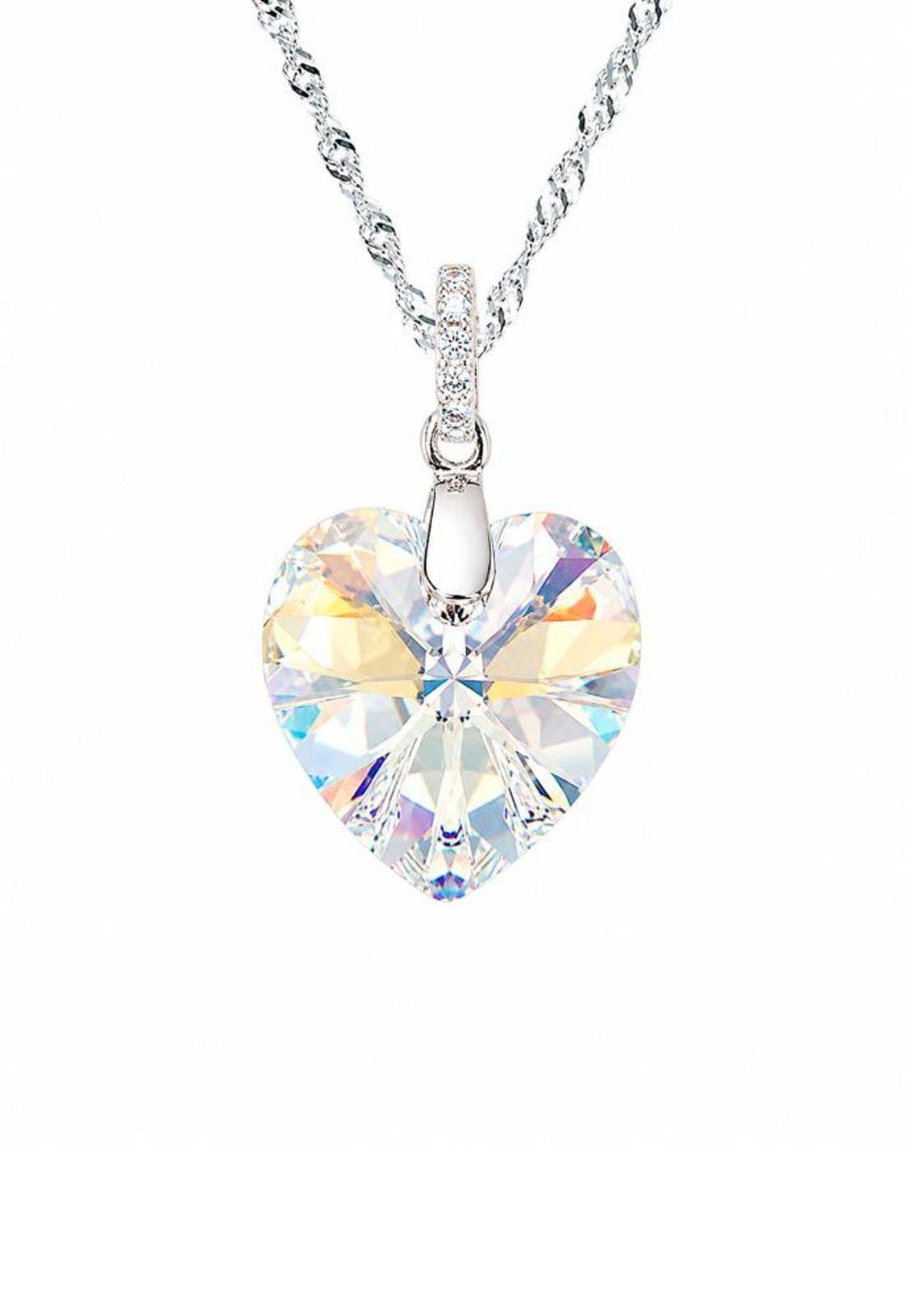 Collar Gran Romance Plata 925 Cristal Swarovski® Aurora Boreal-0