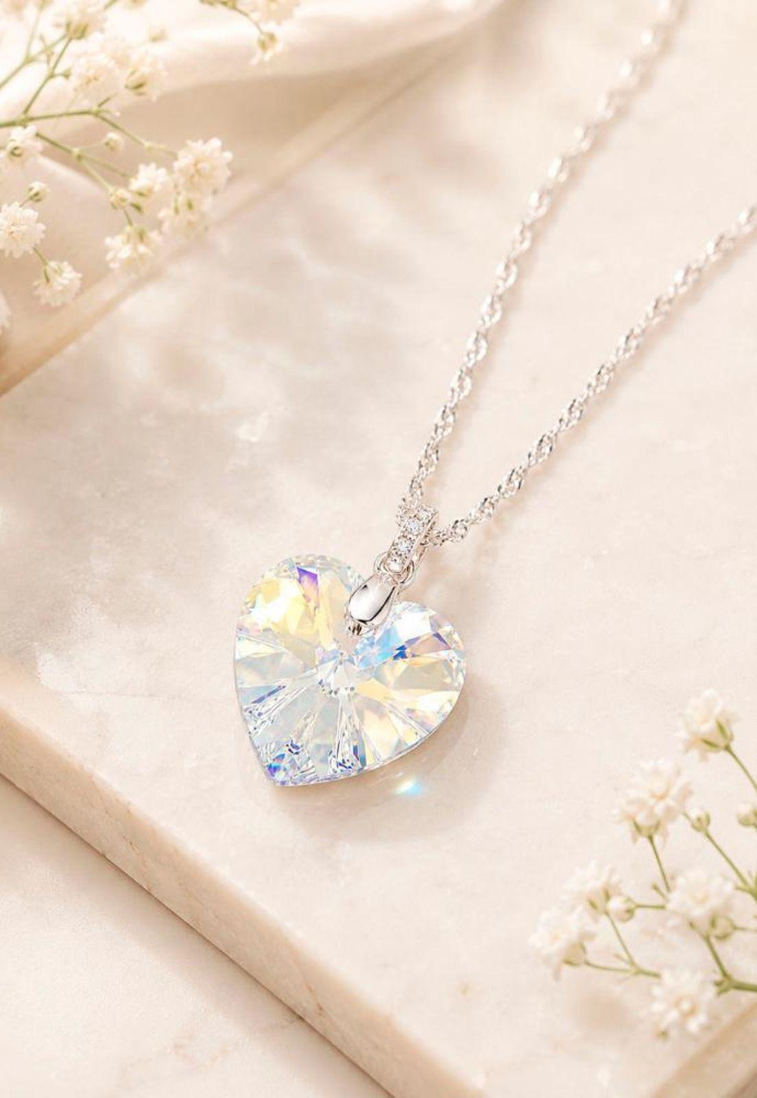 Collar Gran Romance Plata 925 Cristal Swarovski® Aurora Boreal-1