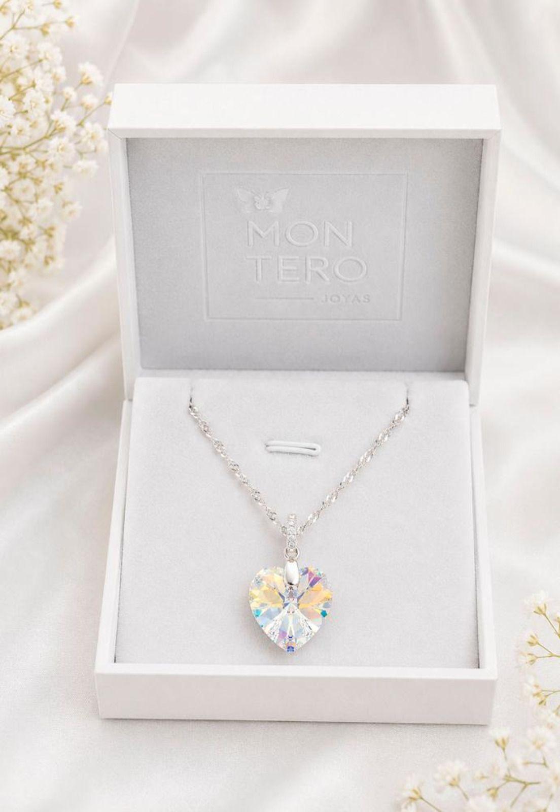 Collar Gran Romance Plata 925 Cristal Swarovski® Aurora Boreal-2