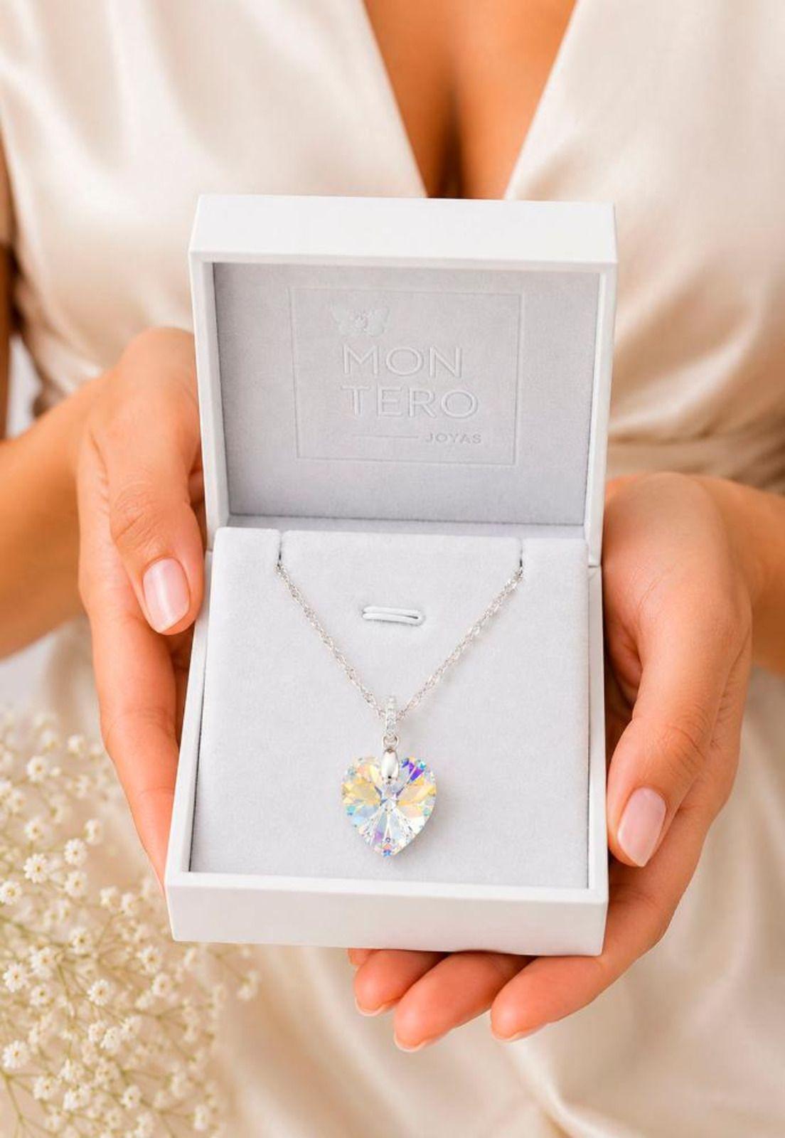 Collar Gran Romance Plata 925 Cristal Swarovski® Aurora Boreal-5