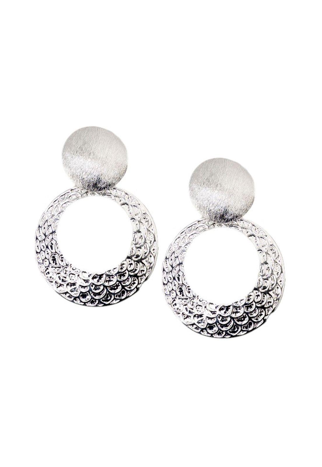 Aros Elena Silver Baño de Oro 24k-0