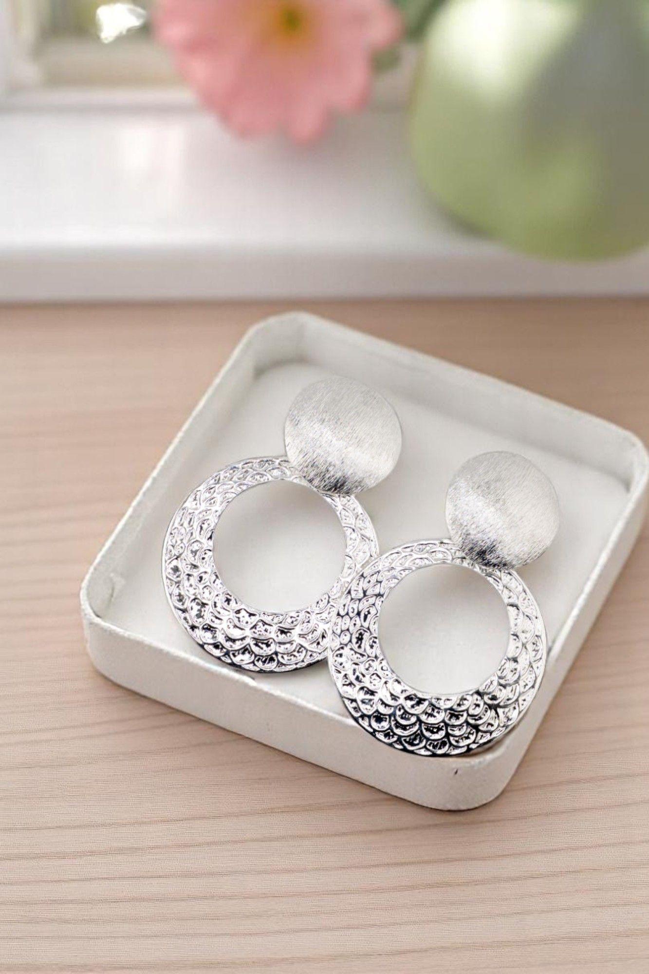Aros Elena Silver Baño de Oro 24k-1