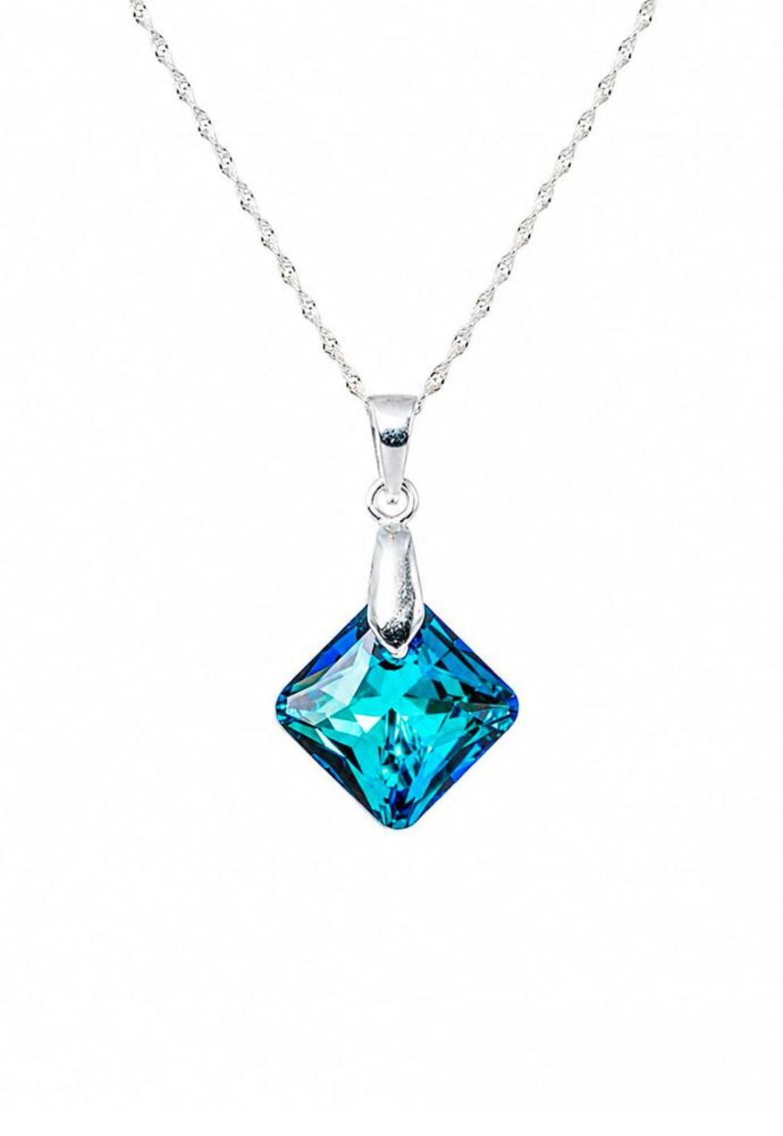 Collar Cristina Plata 925 Cristal Swarovski® Bermuda Blue-0