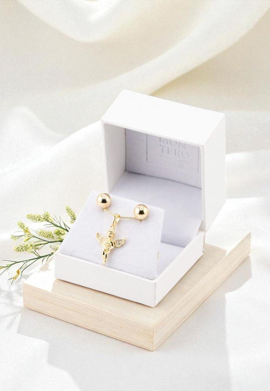 Conjunto Angel Gold 24K MicroCircones-2
