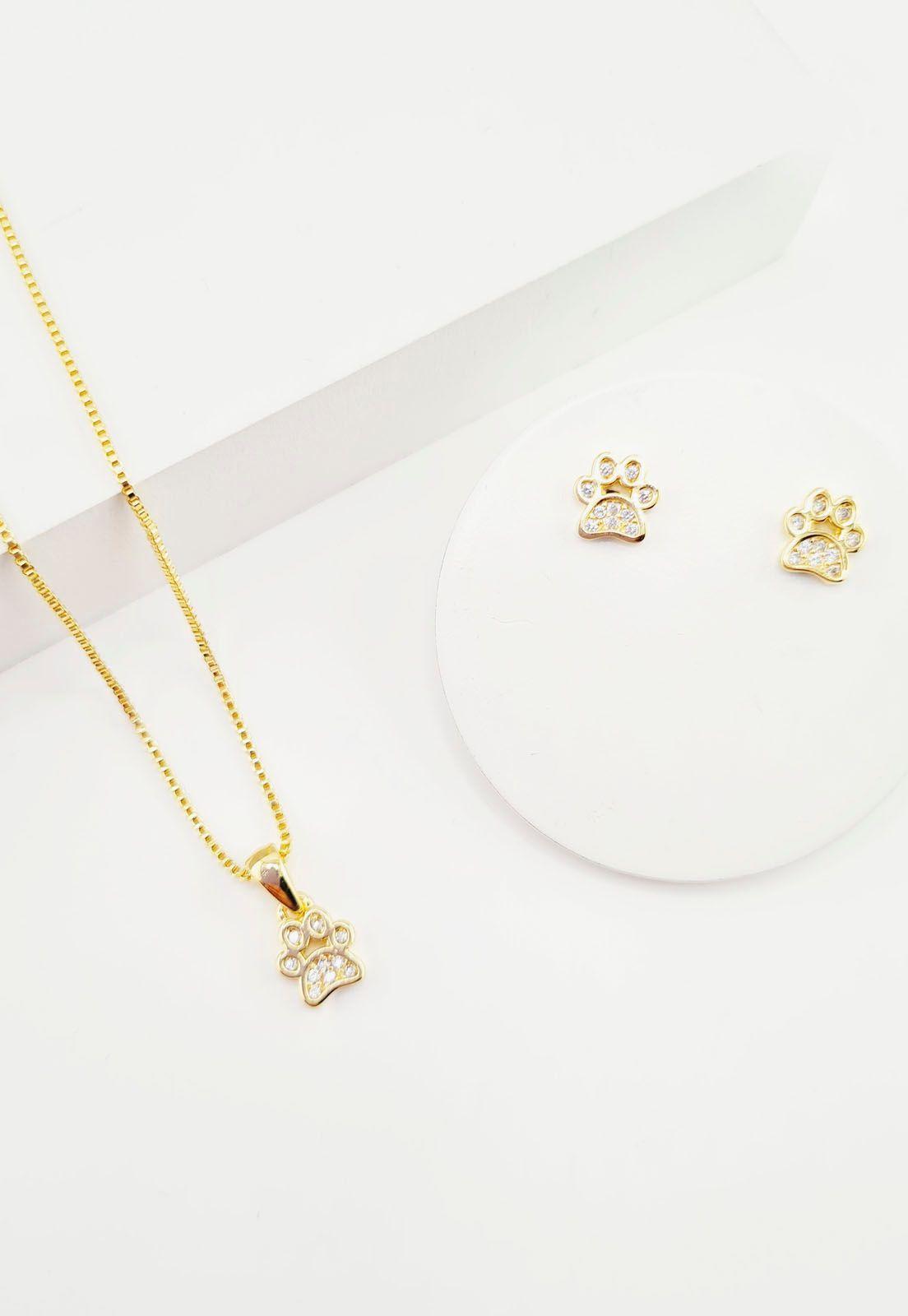 Conjunto Lulu Gold con Microcircones Baño de Oro 24k-1