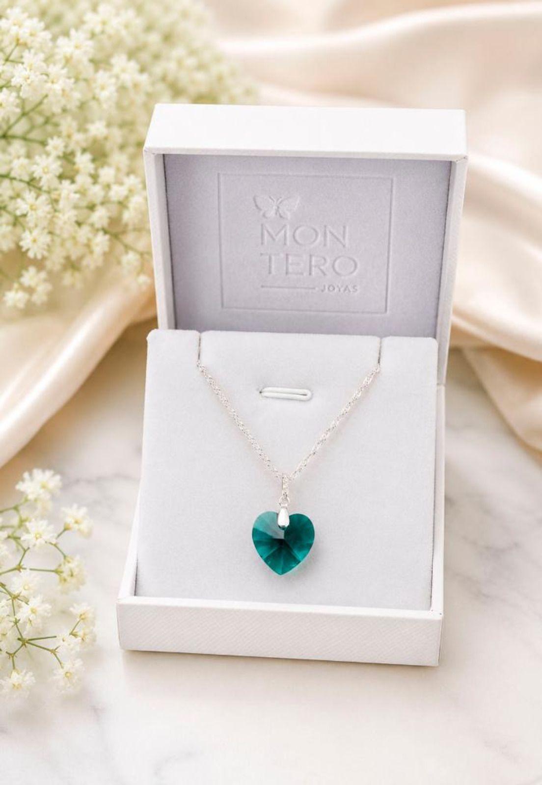 Collar Gran Romance Plata 925 Cristal Swarovski® Emerald-1