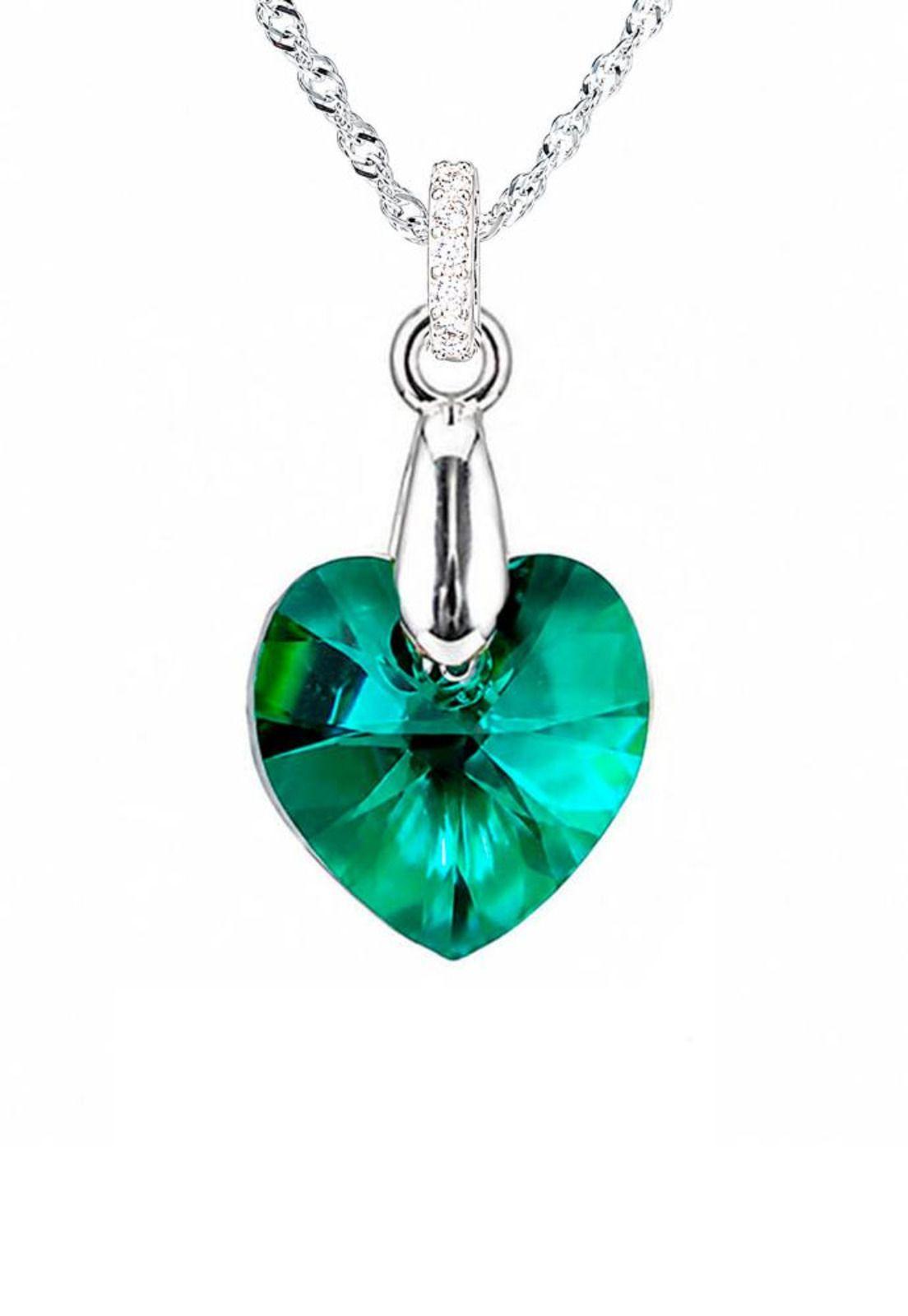 Collar Gran Romance Plata 925 Cristal Swarovski® Emerald-2
