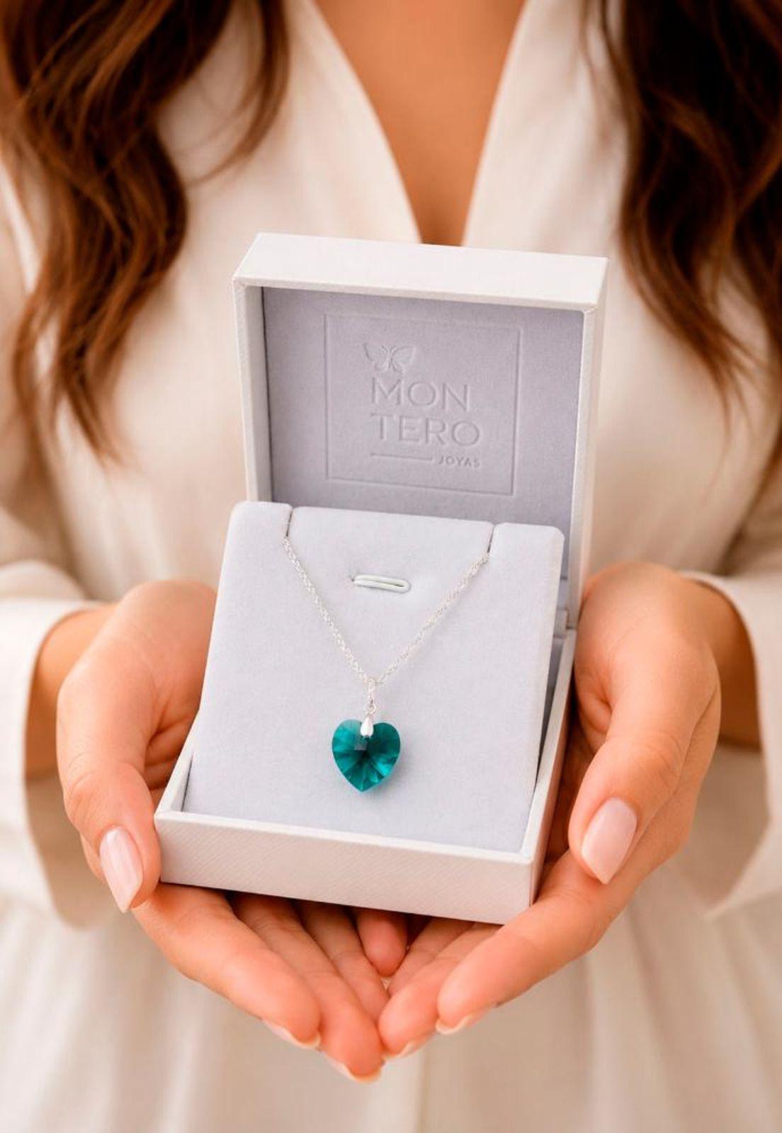 Collar Gran Romance Plata 925 Cristal Swarovski® Emerald-3