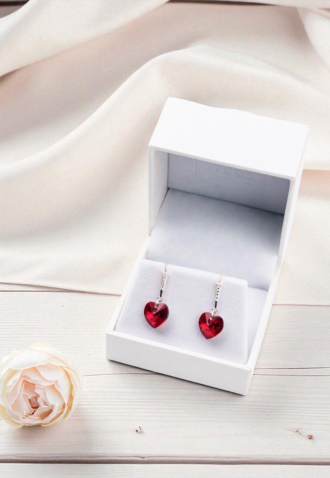Aros Romance Plata Italiana 925 Cristal Genuino Siam-3