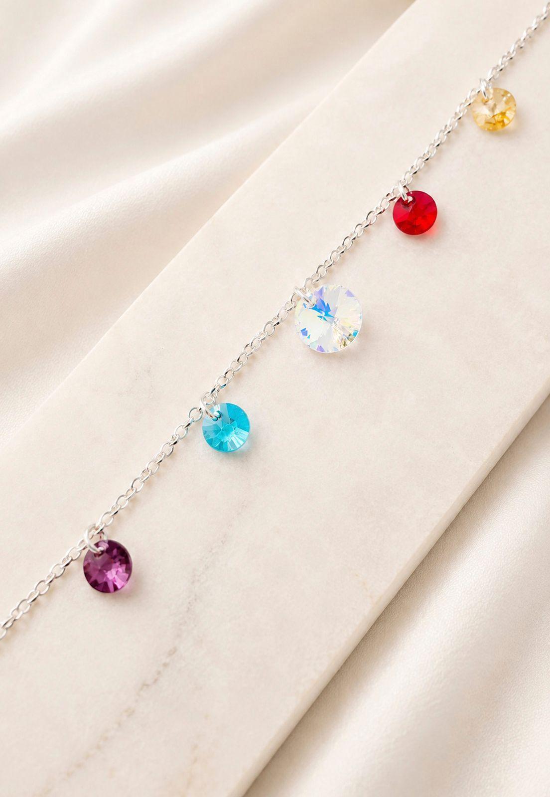 Pulsera Nepal Plata 925 Cristal Swarovski® Colores-5