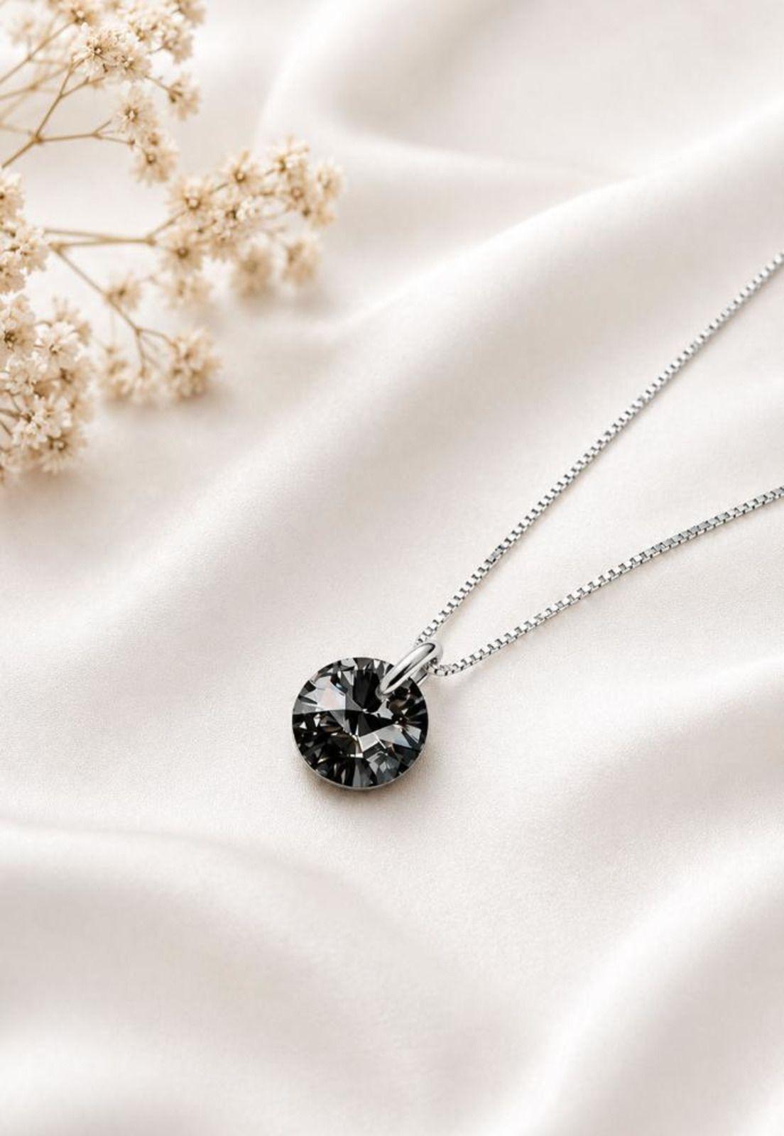 Collar Punto de Luz Plata 925 Cristal Swarovski® Silver Night-3