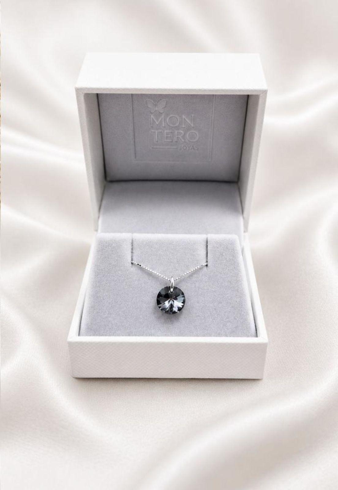 Collar Punto de Luz Plata 925 Cristal Swarovski® Silver Night-4