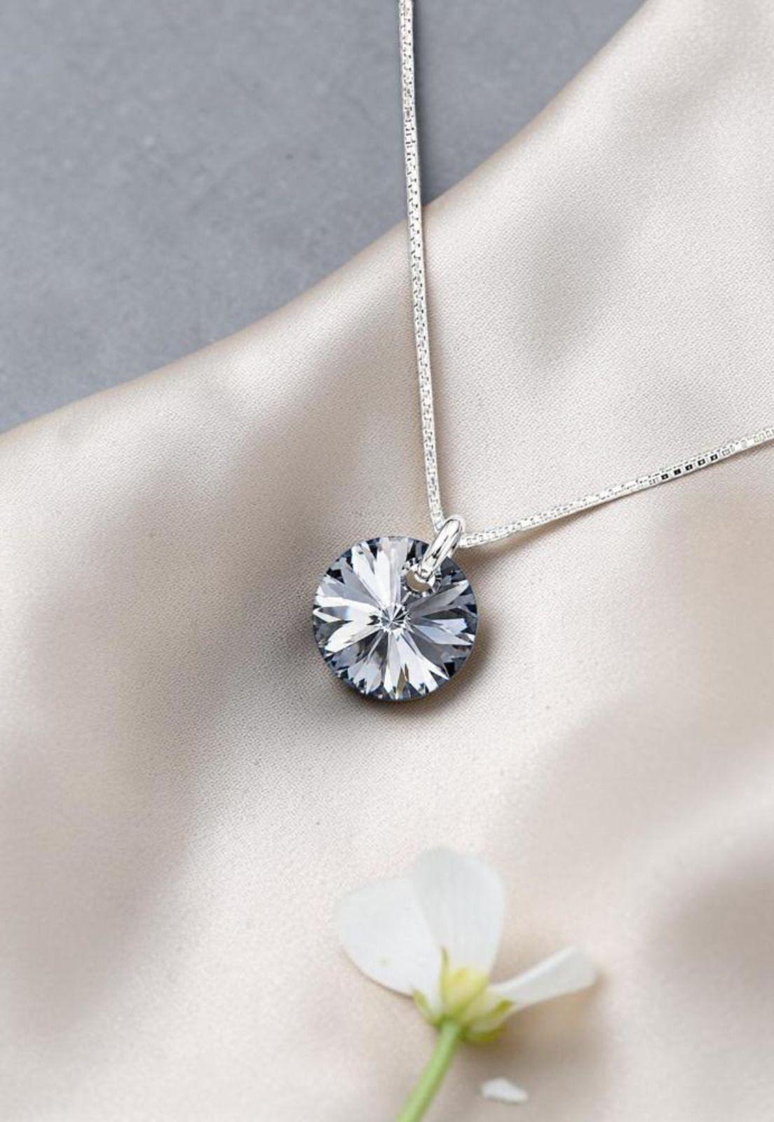 Collar Punto de Luz Plata 925 Cristal Swarovski® Silver Night-7