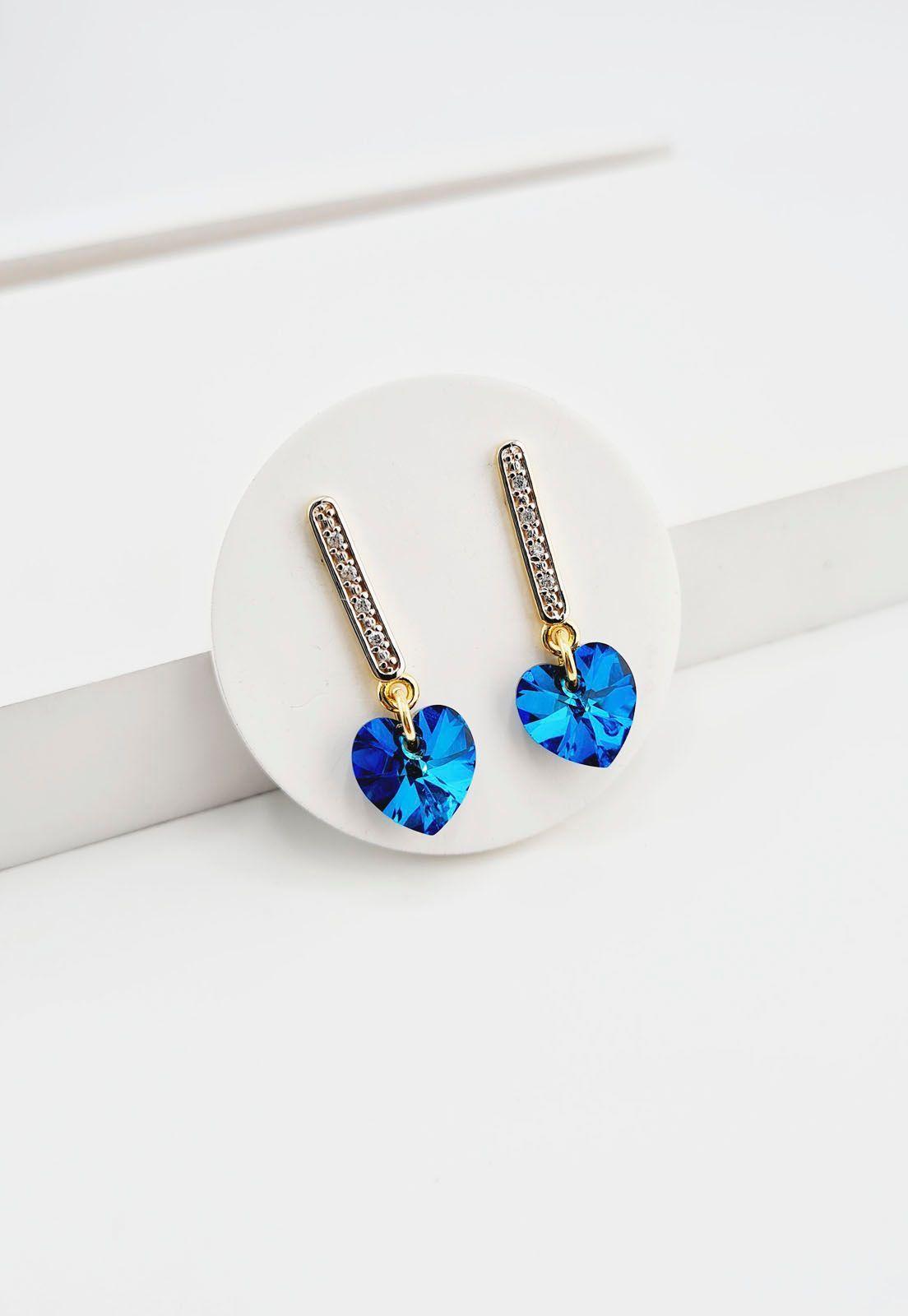 Conjunto Romance Gold Cristales Genuinos Bermuda Blue-3
