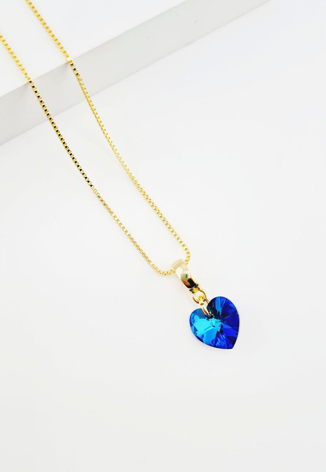 Conjunto Romance Gold Cristales Genuinos Bermuda Blue-2