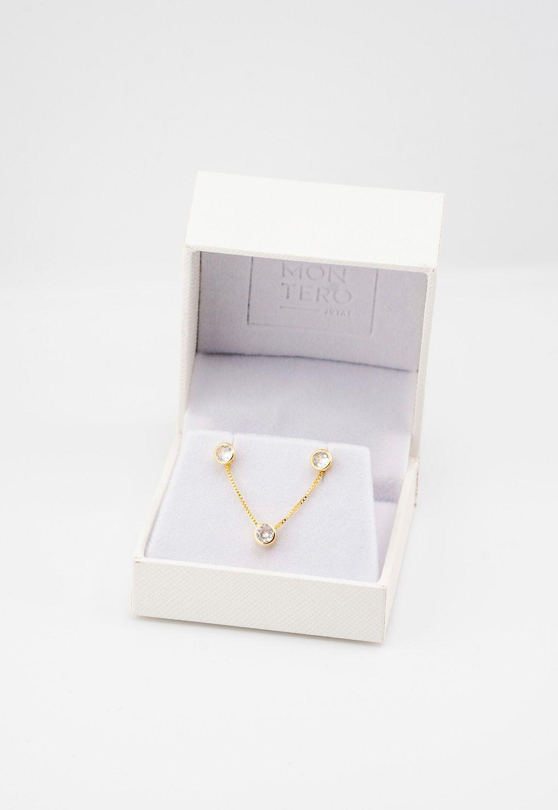 Conjunto Luciana Gold Con Circon Blanco-2