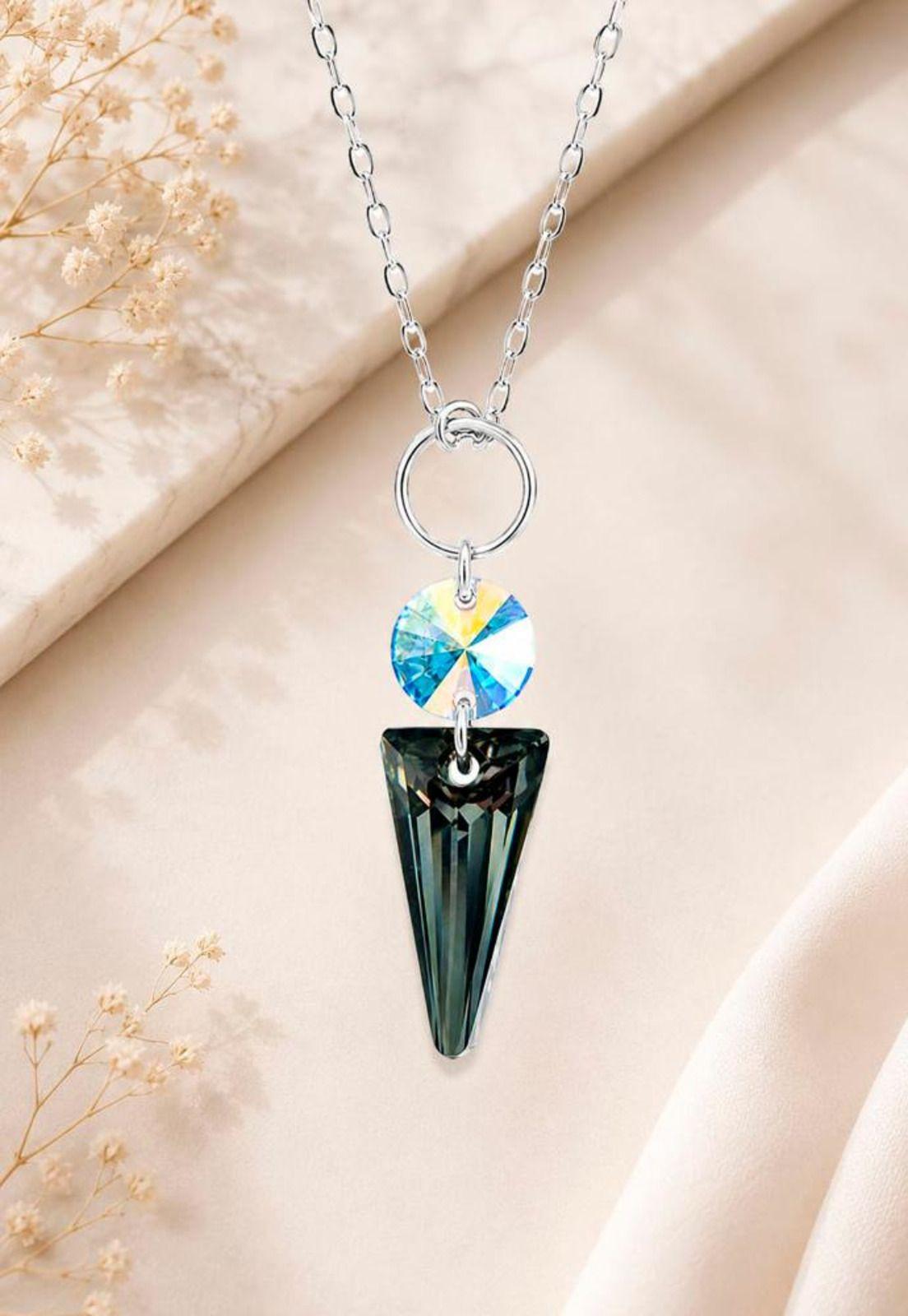 Collar Mystic Plata 925  Cristal Swarovski® Silver Night-4