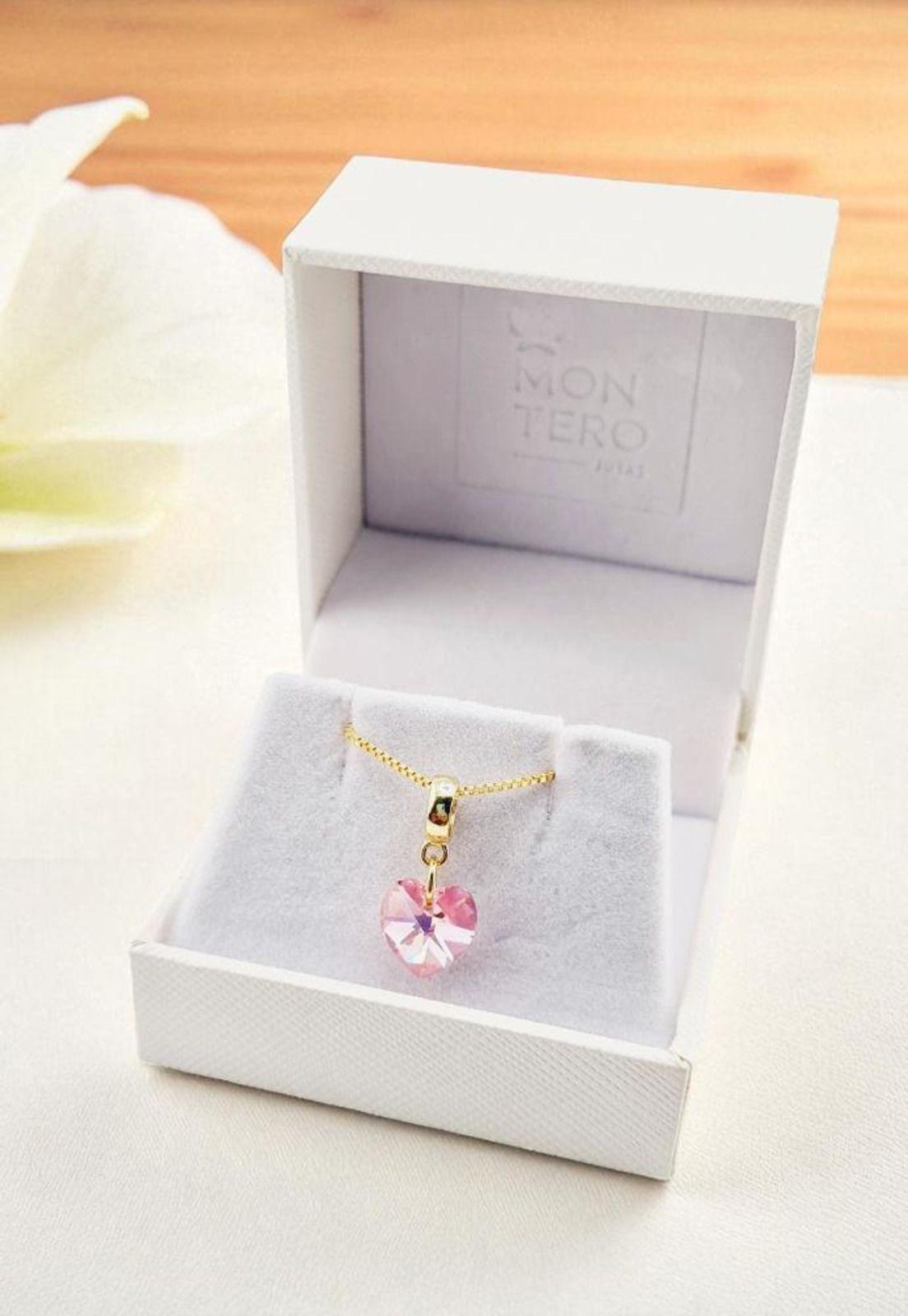Collar Romance Gold 24K Cristal Swarovski® Light Rose-3