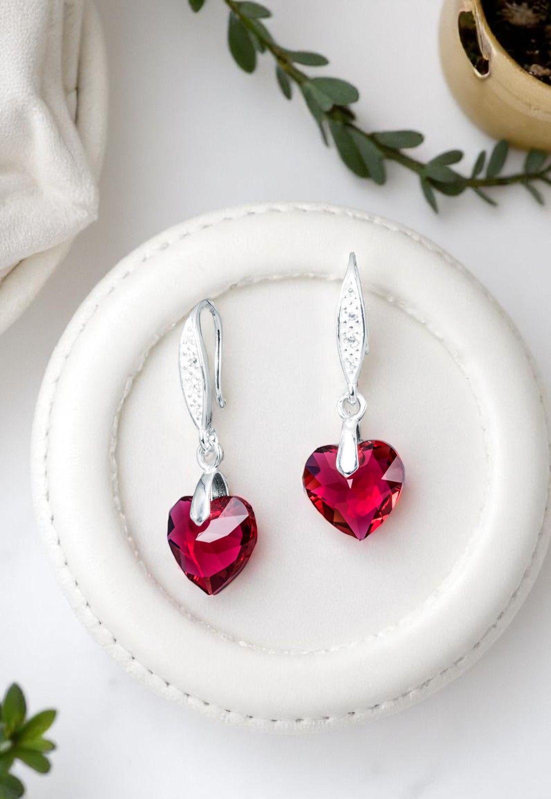 Aros Amor Cristales Genuinos scarlet-2