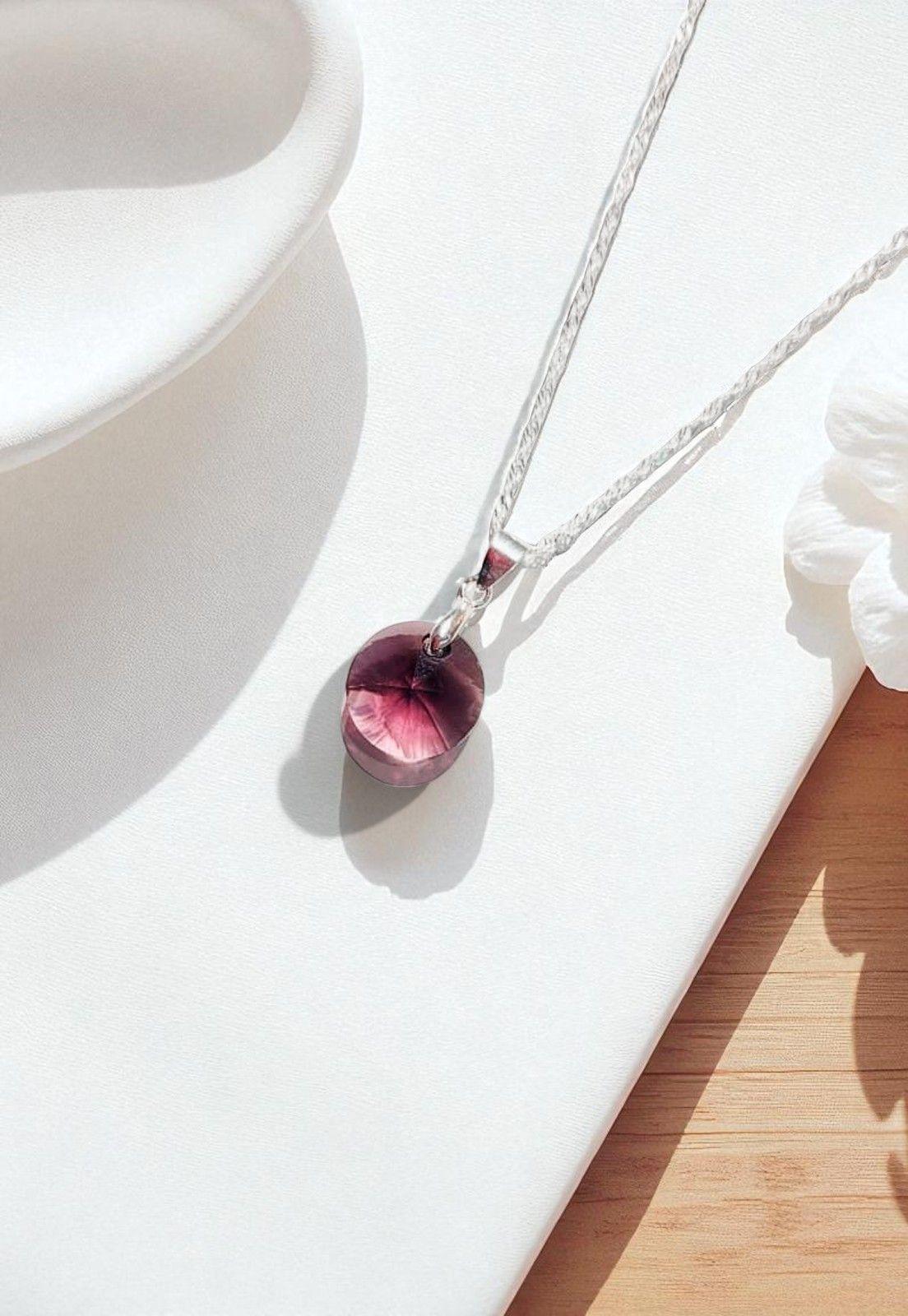 Collar Paris Plata 925 Cristal Genuino Amethyst-2