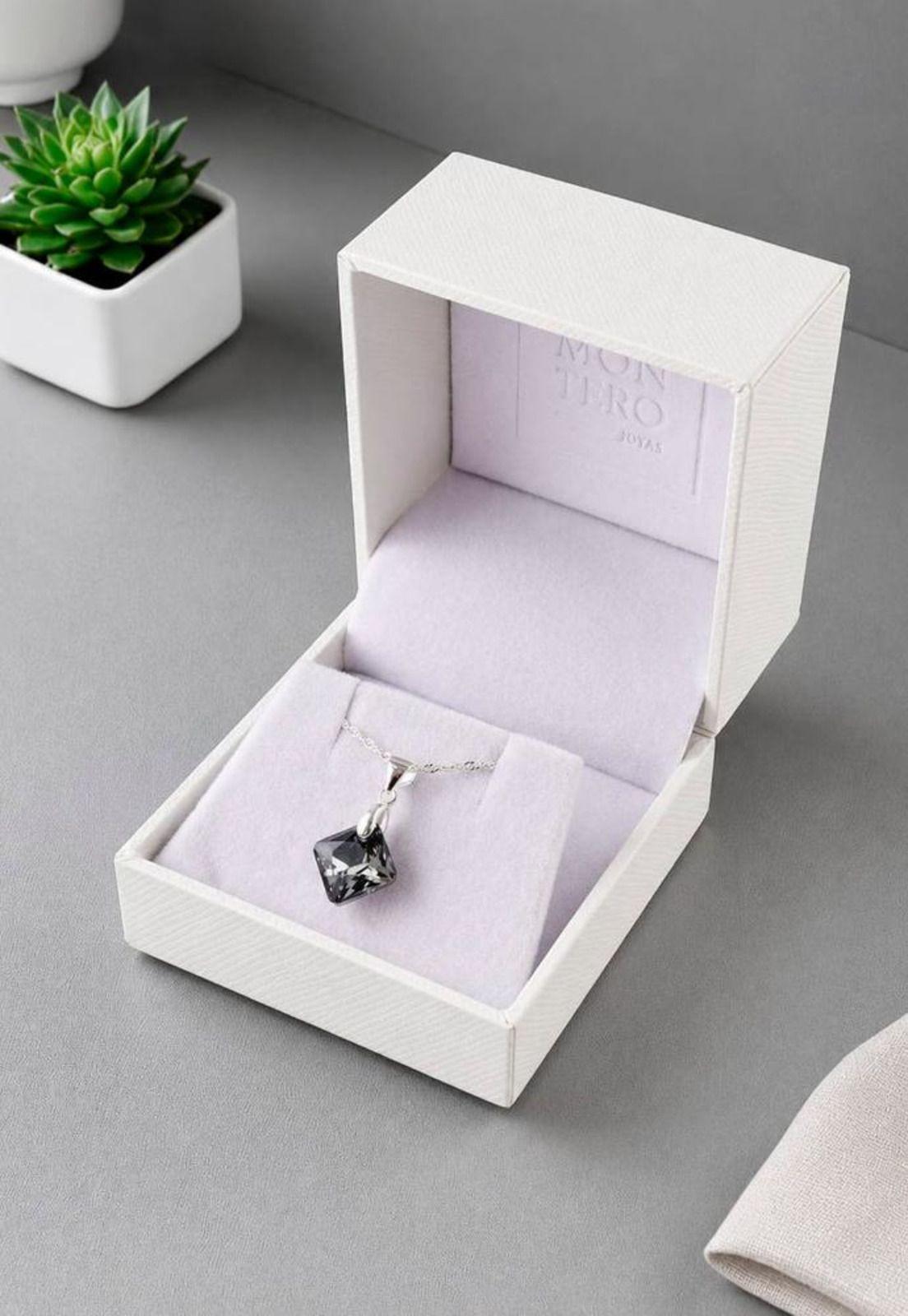 Collar Cristina Plata 925 Cristal Swarovski® Silver Night-7
