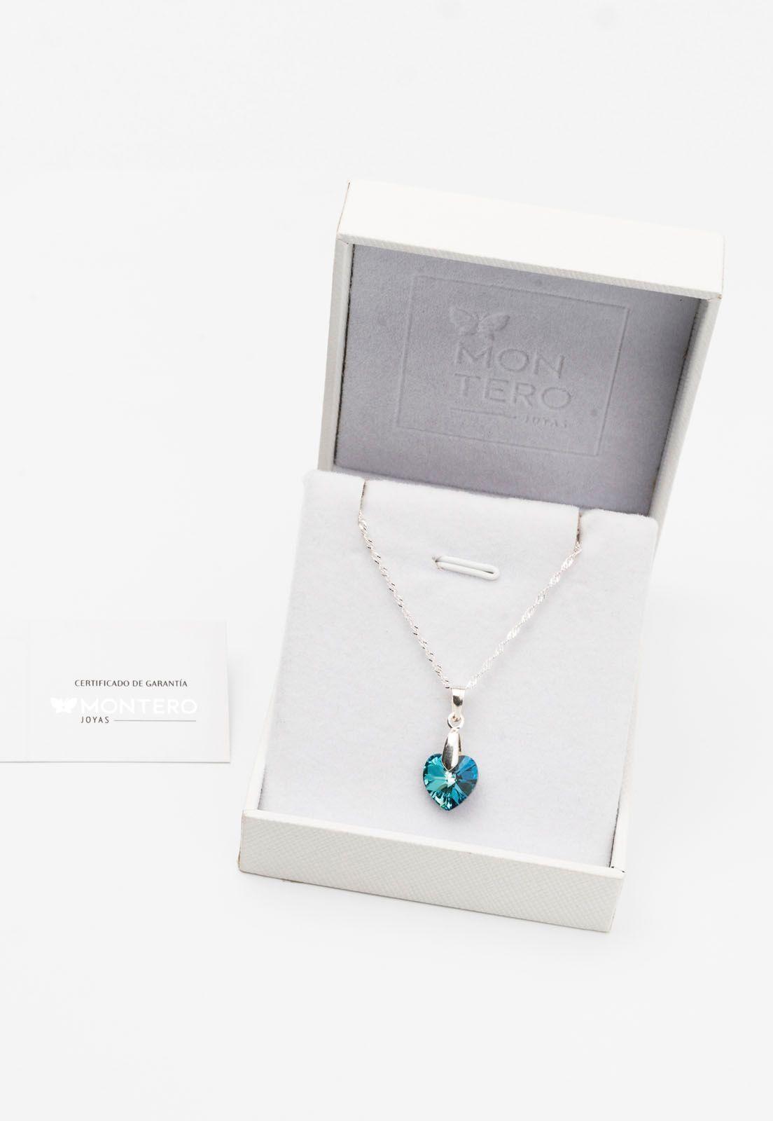 Collar Romance Cristales Genuinos Bermuda Blue-2