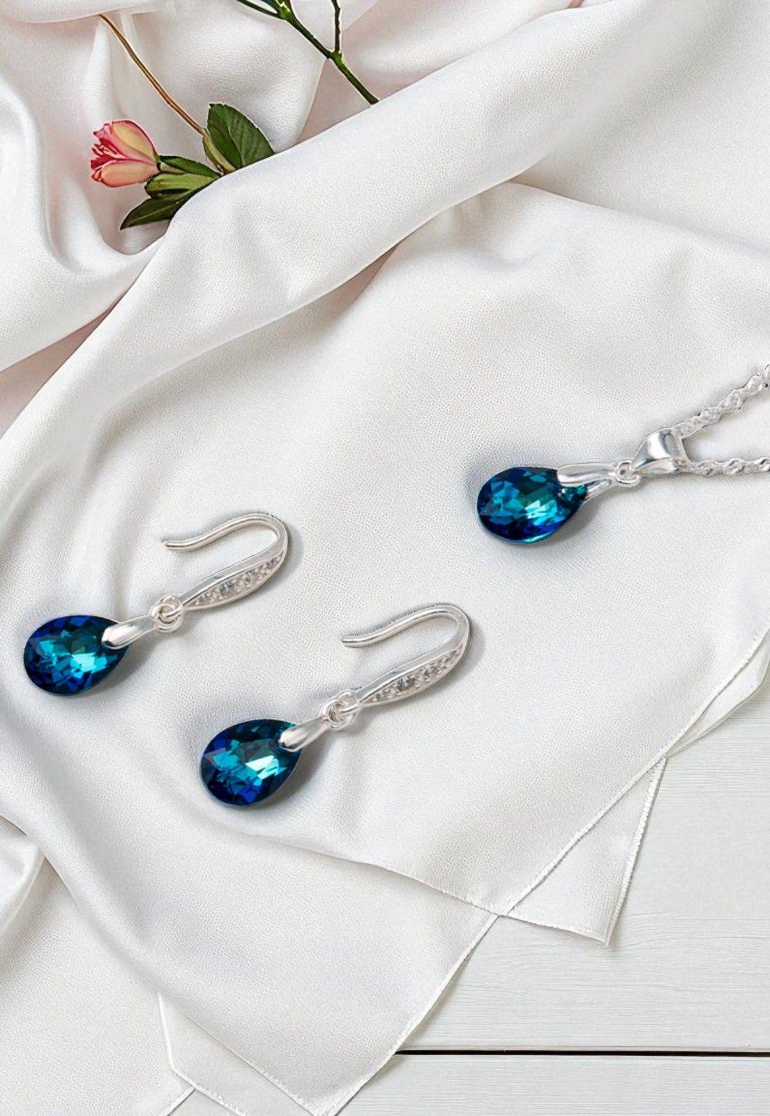 Conjunto Milan Cristales Genuinos Bermuda Blue-2