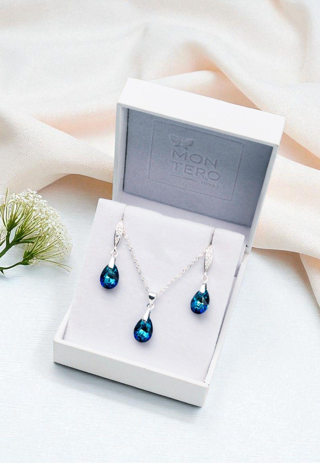 Conjunto Milan Cristales Genuinos Bermuda Blue-3